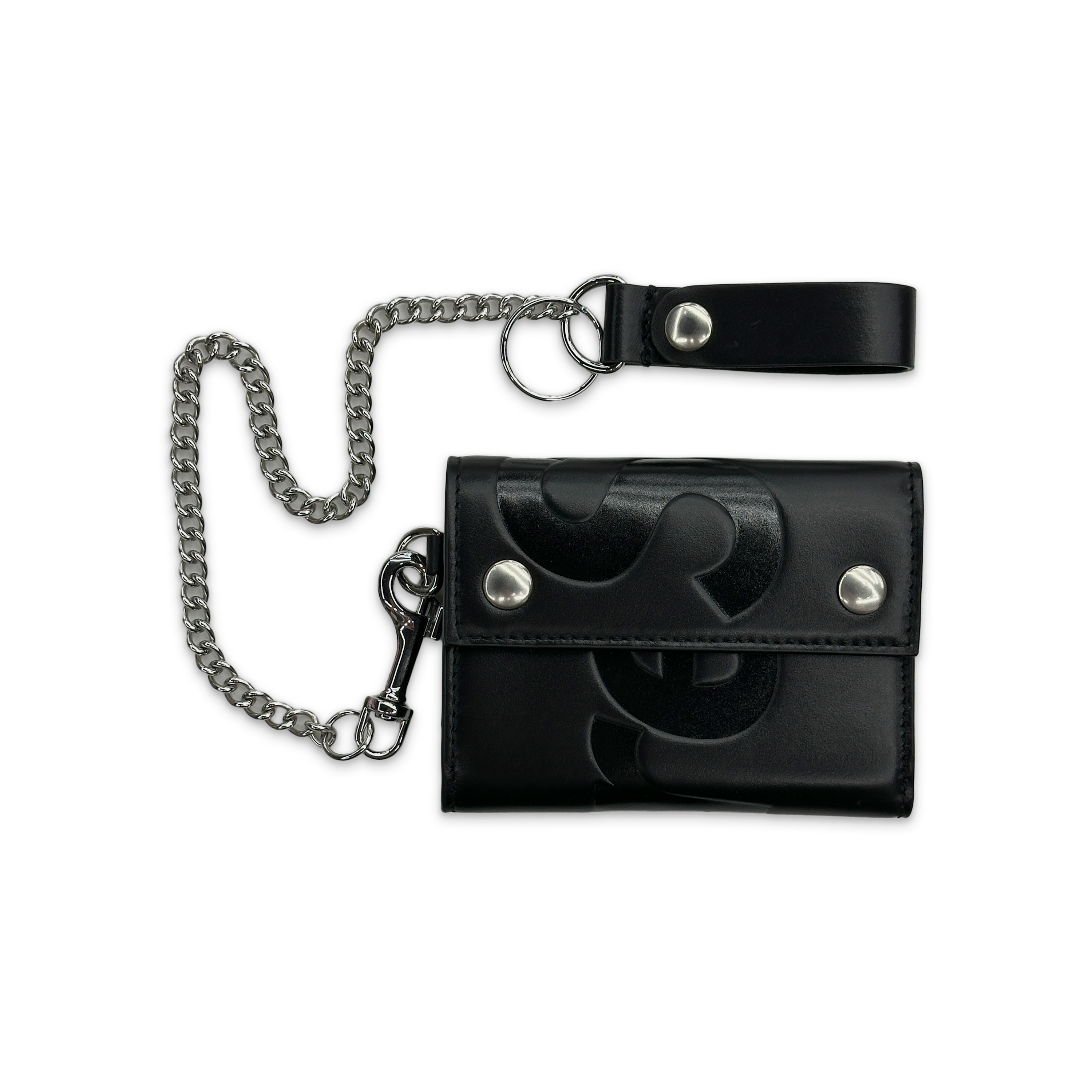 Leather Chain Wallet "Black (FW25)"