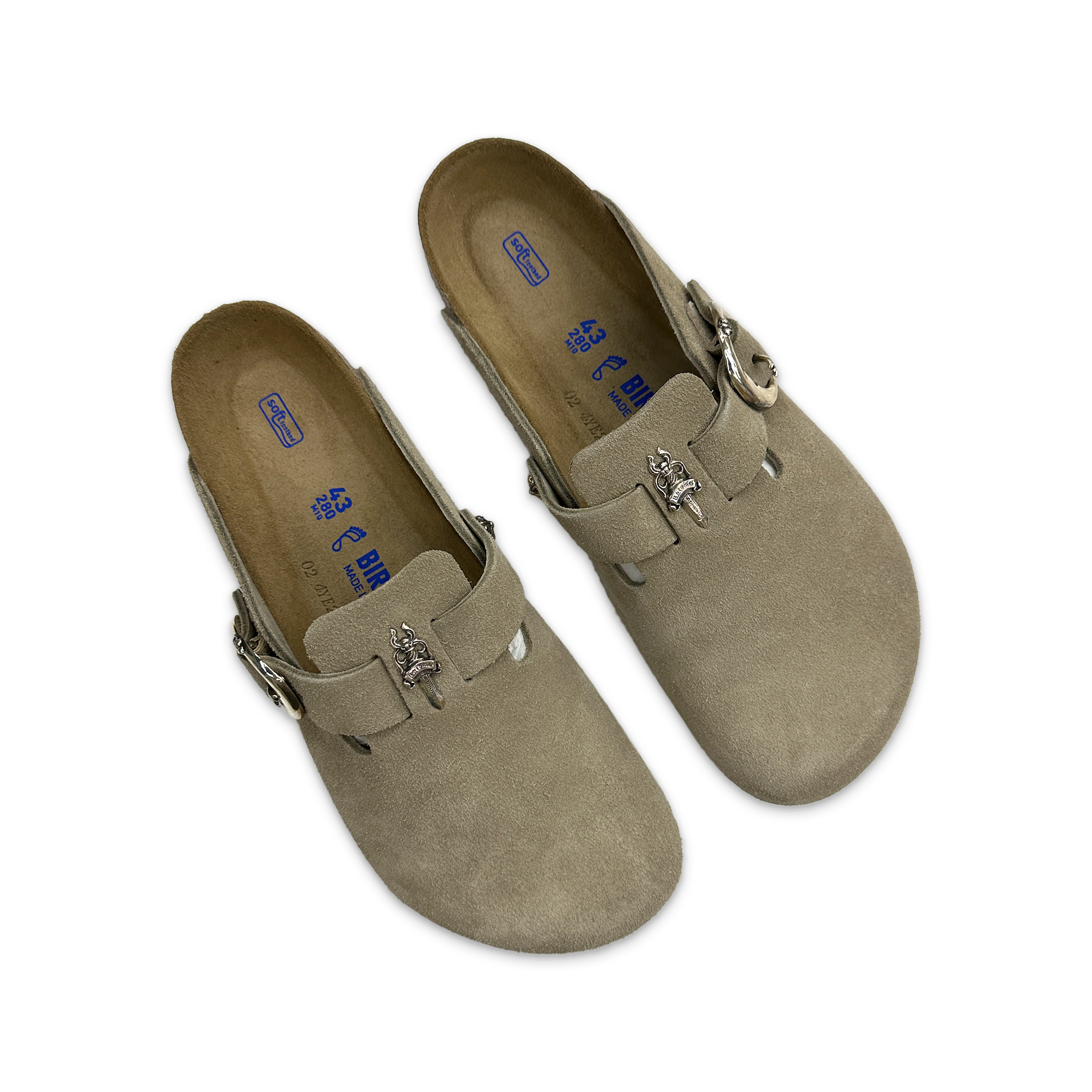 Chrome Hearts, Birkenstock Boston "Taupe"