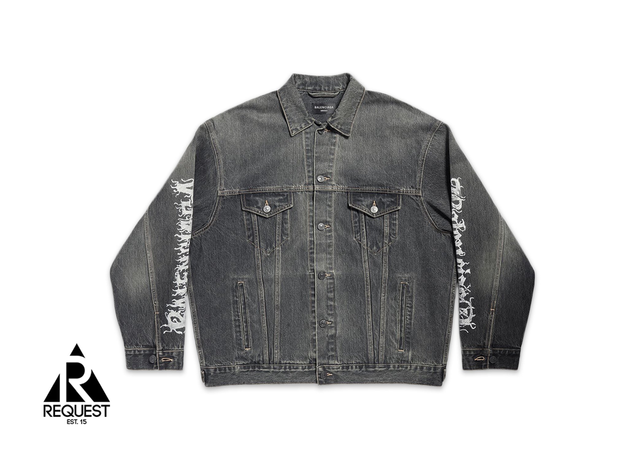 Balenciaga Metal Oversized Denim Jacket "Black"