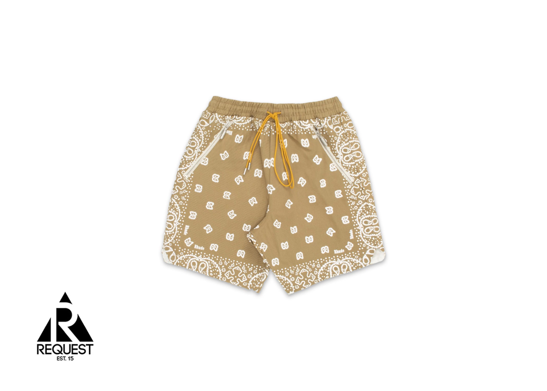 Rhude Bandana Bermuda Shorts “Khaki”
