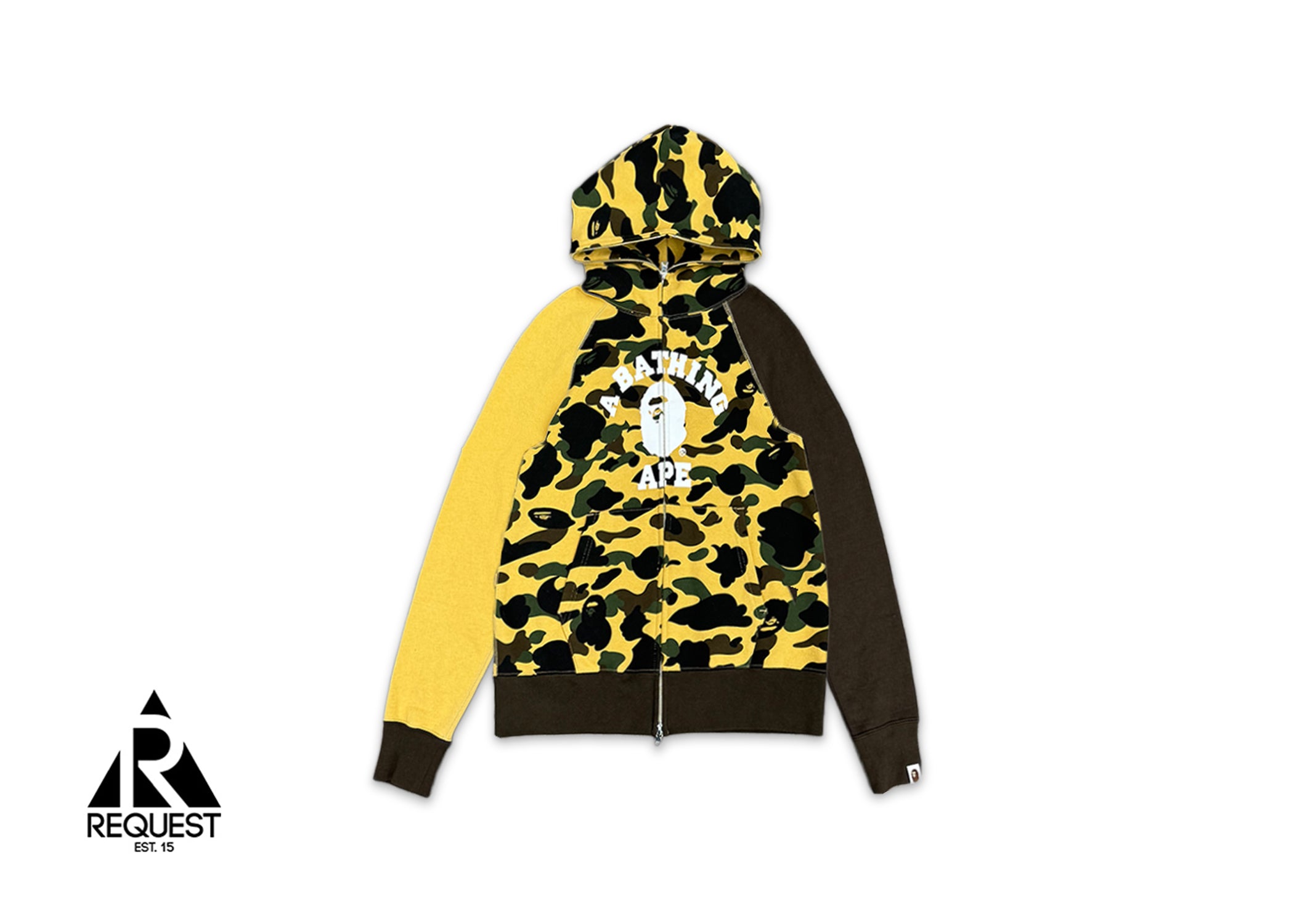 A Bathing Ape (BAPE), Bape 1st Camo Crazy Full Zip Hoodie "Yellow"