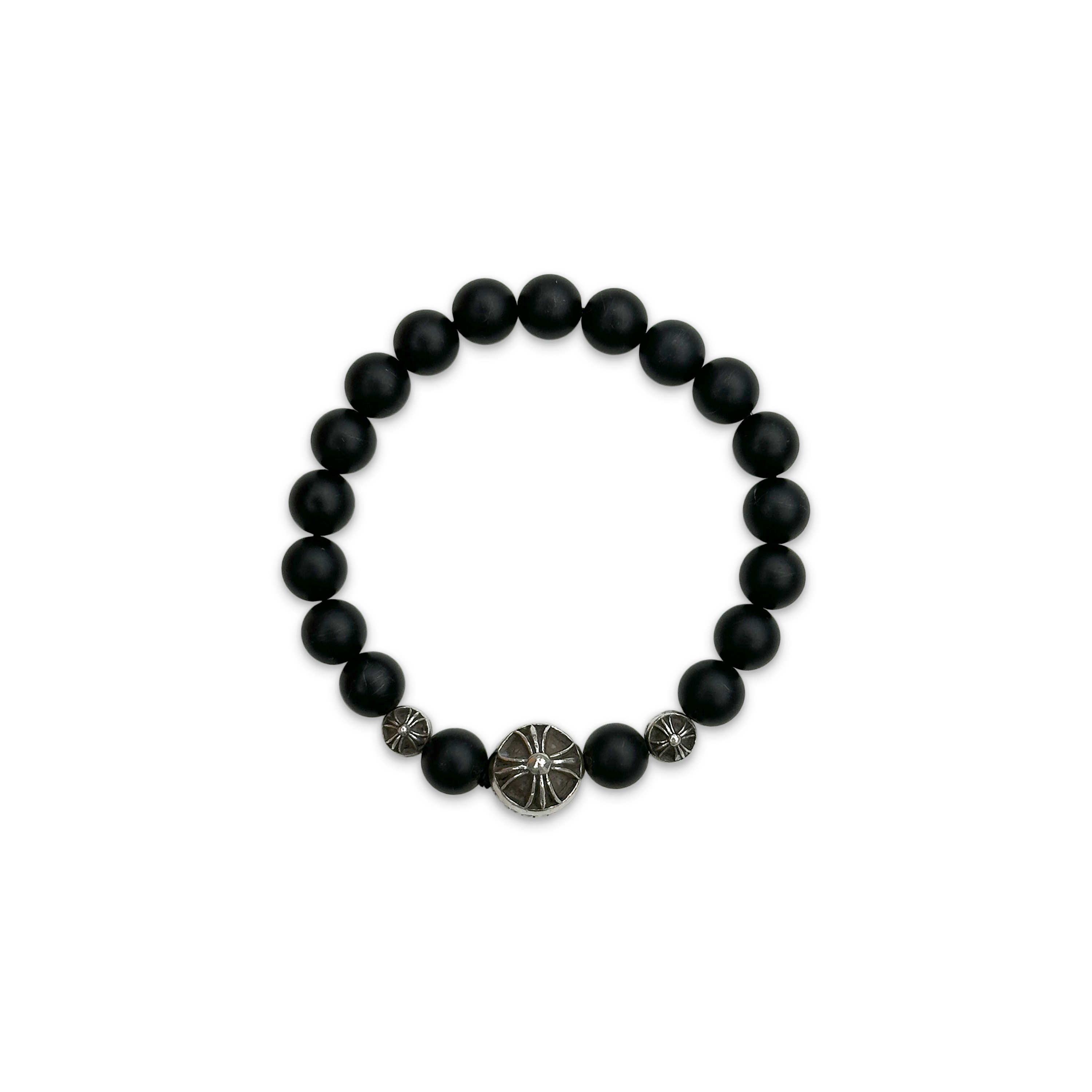 Chrome Hearts, Beaded Bracelet "Black"