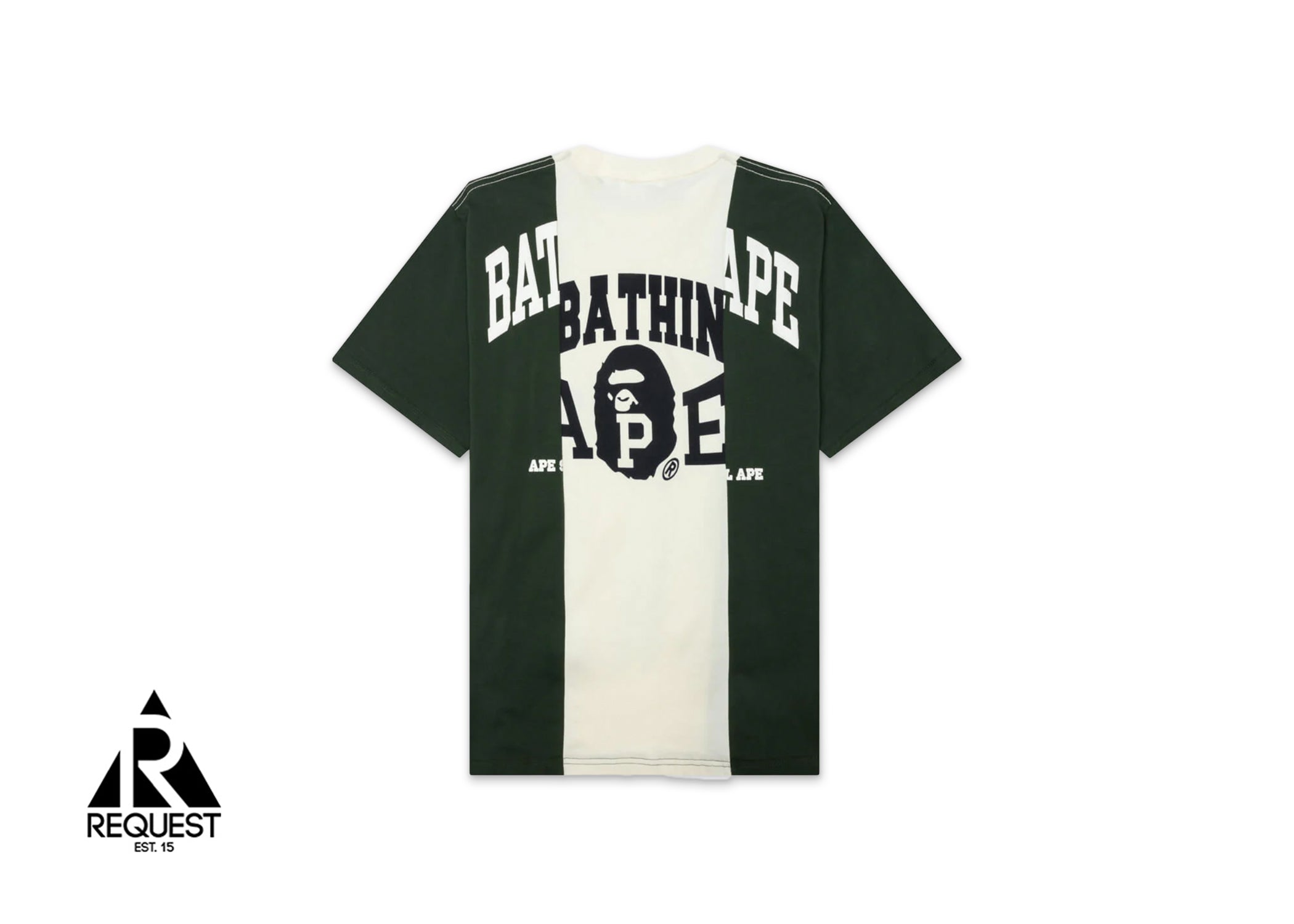A Bathing Ape BAPE Badges Color Blocking Tee "Ivory"
