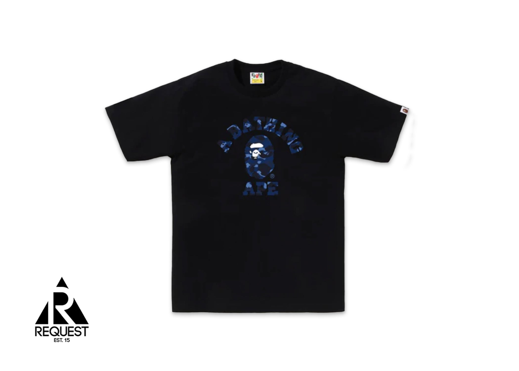 A Bathing Ape BAPE Color Camo College Tee (SS24) “Black/Navy”