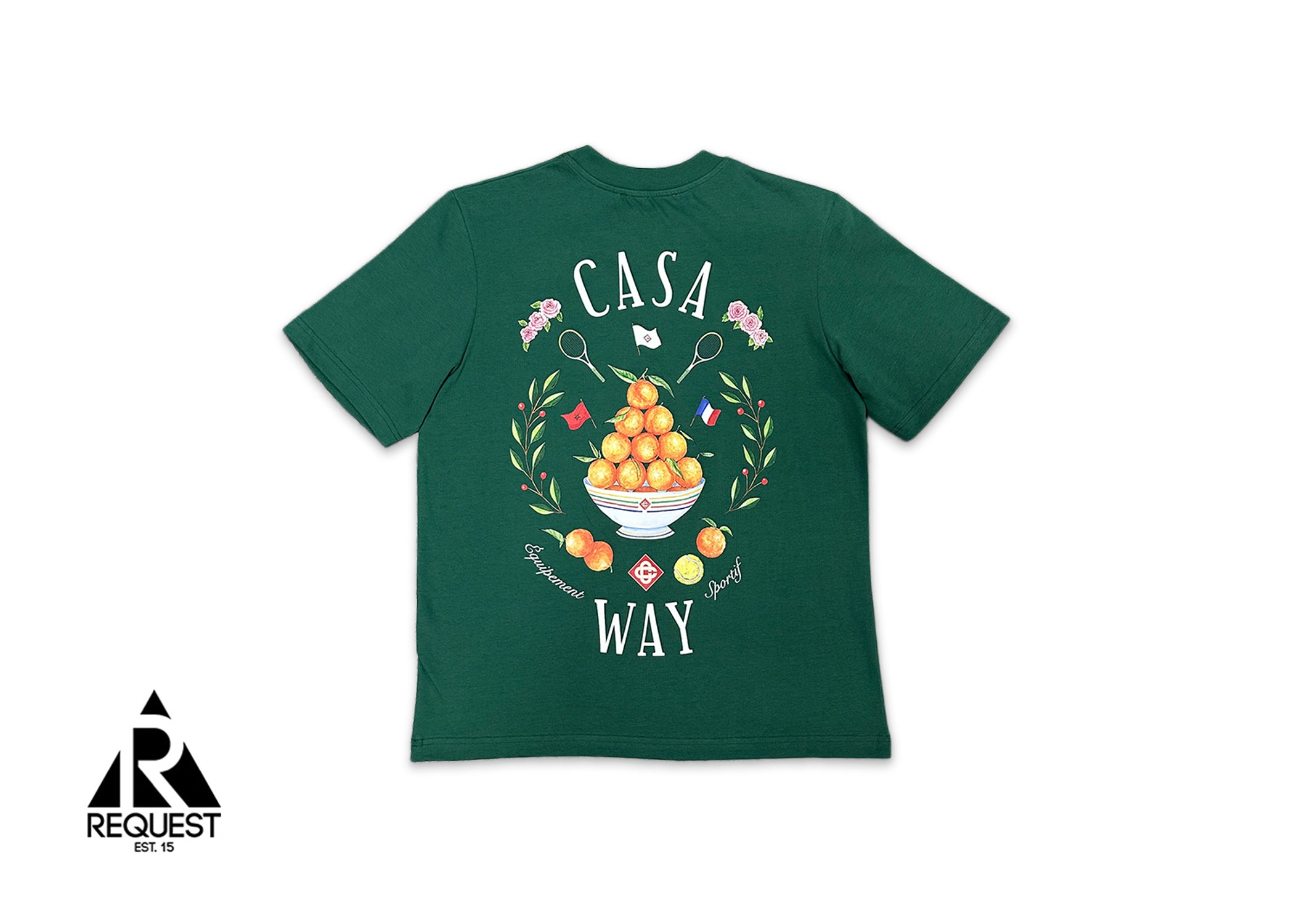Casablanca, Casa Way Printed Tee "Evergreen"