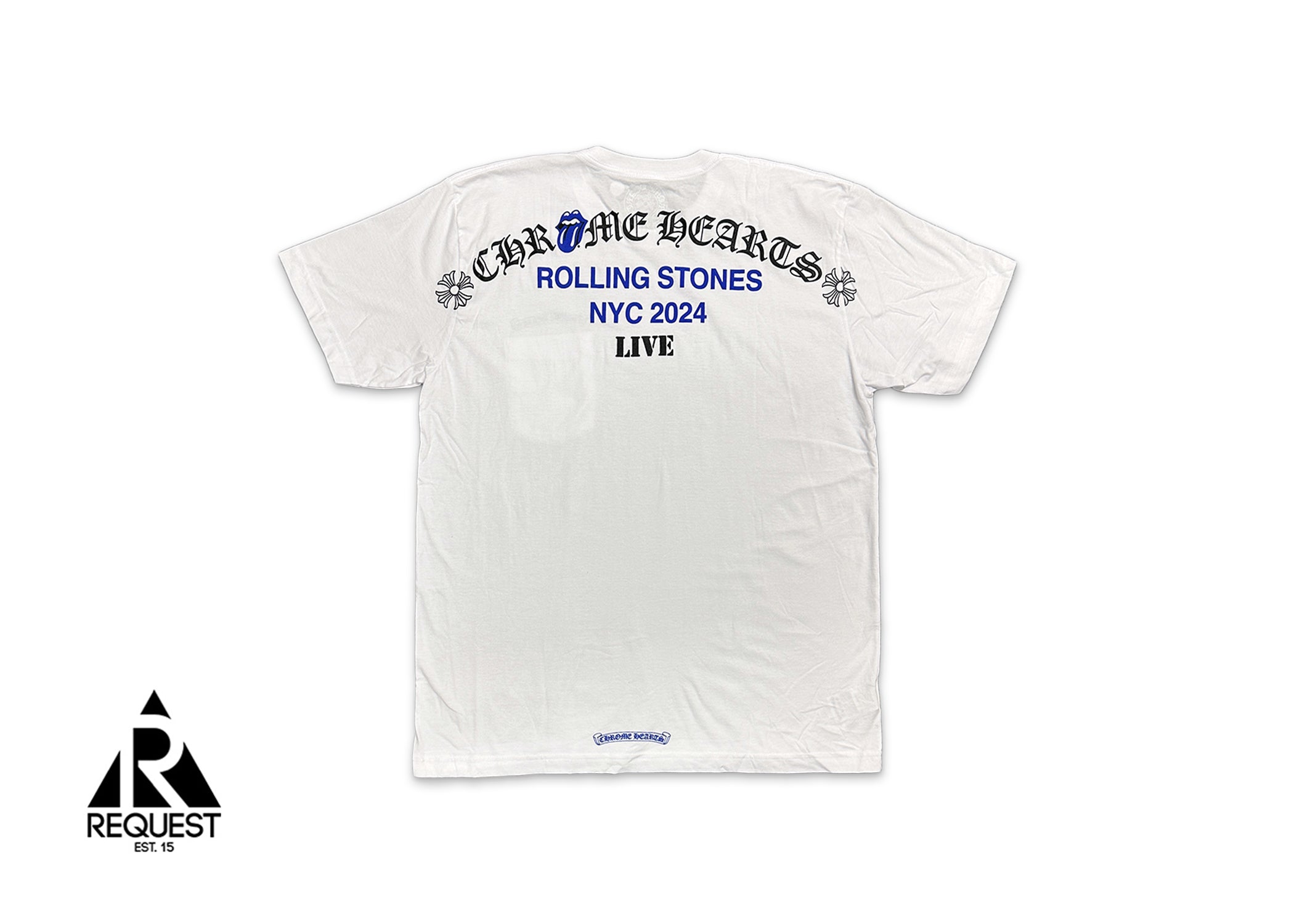 Chrome Hearts, Rolling Stones Tee 2024 "White/Blue"