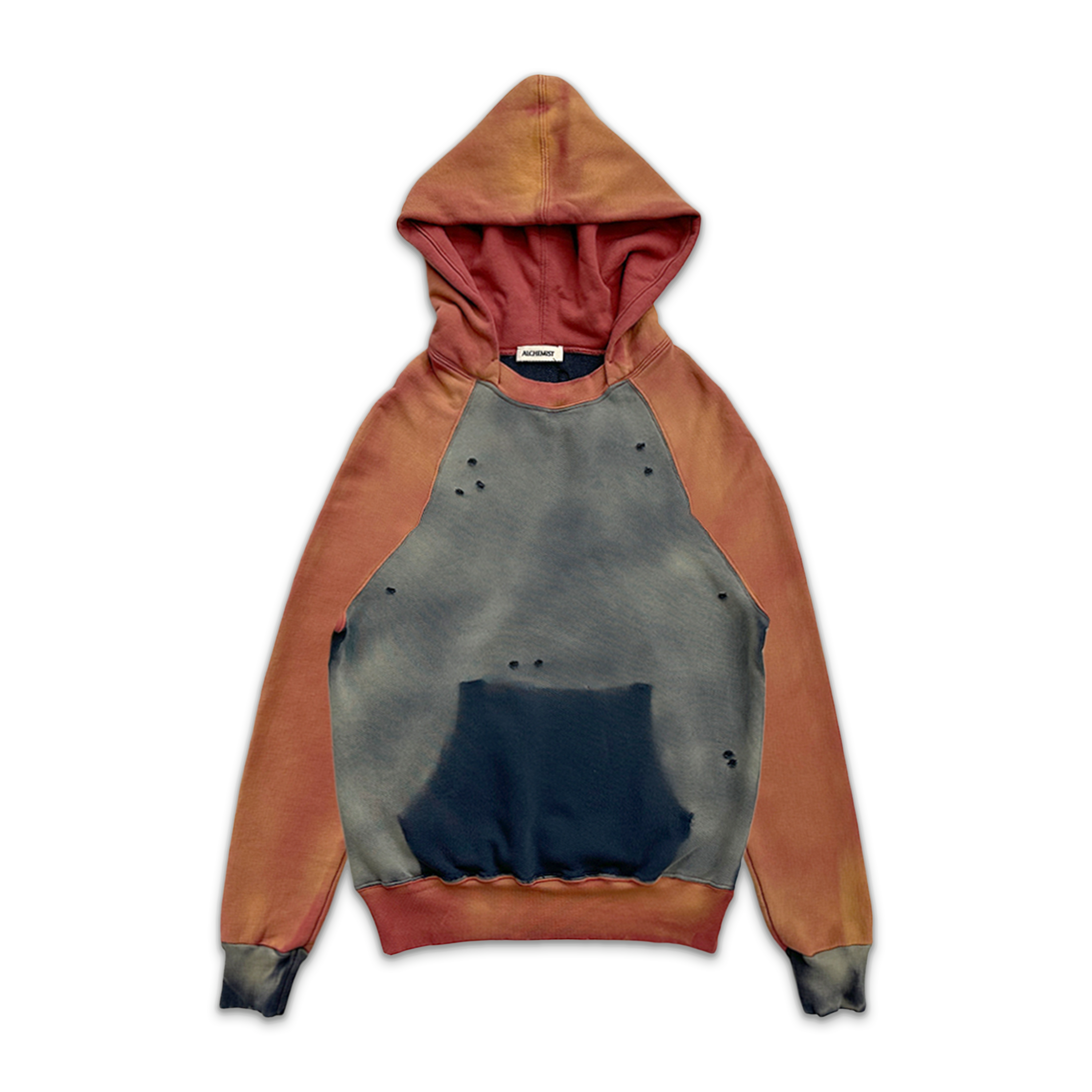 Alchemist, Throwback Football Hoodie "Aged Red & Dark Navy"