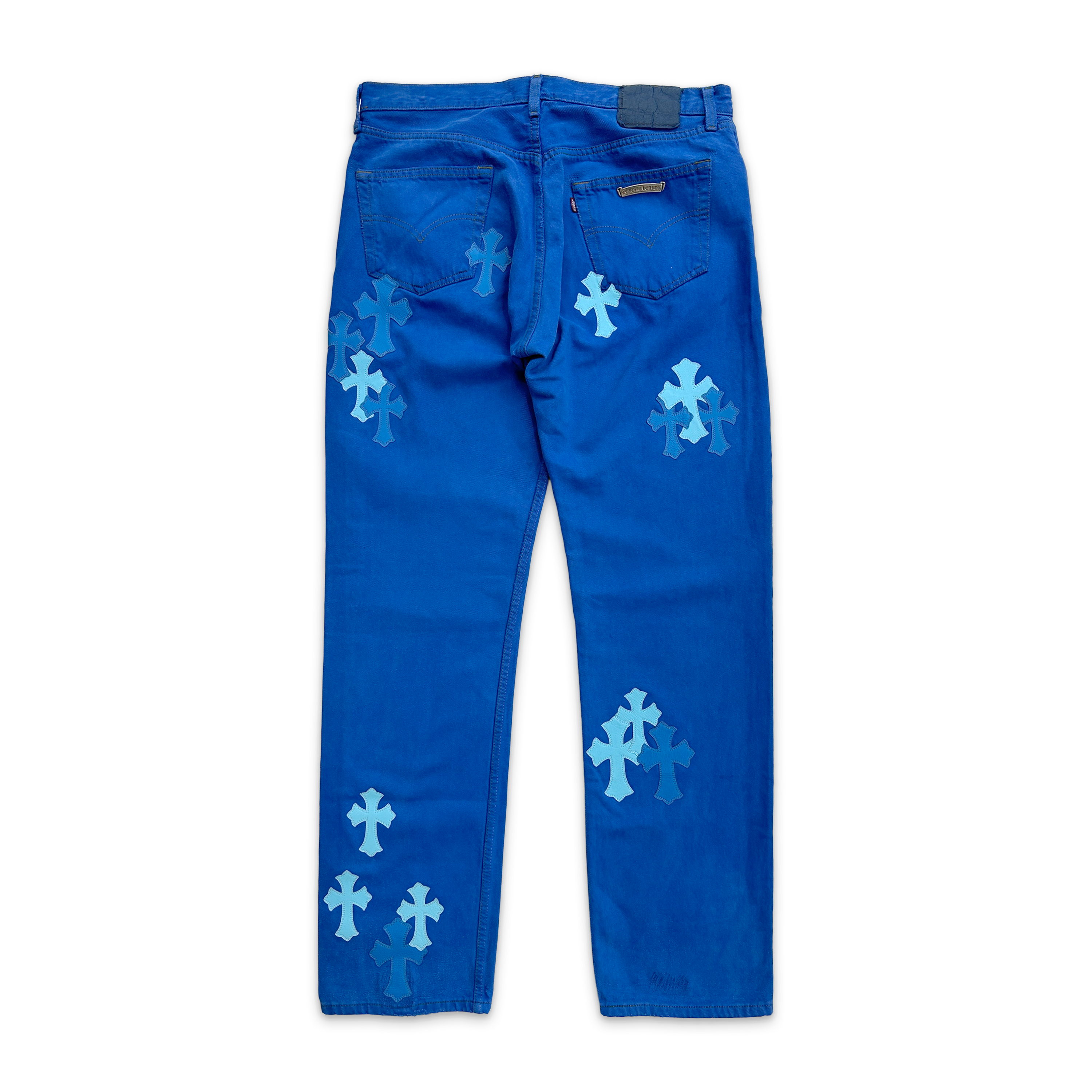 Chrome Hearts, Levi's Blue Denim London Exclusive "Blue & Light Blue Crosses"