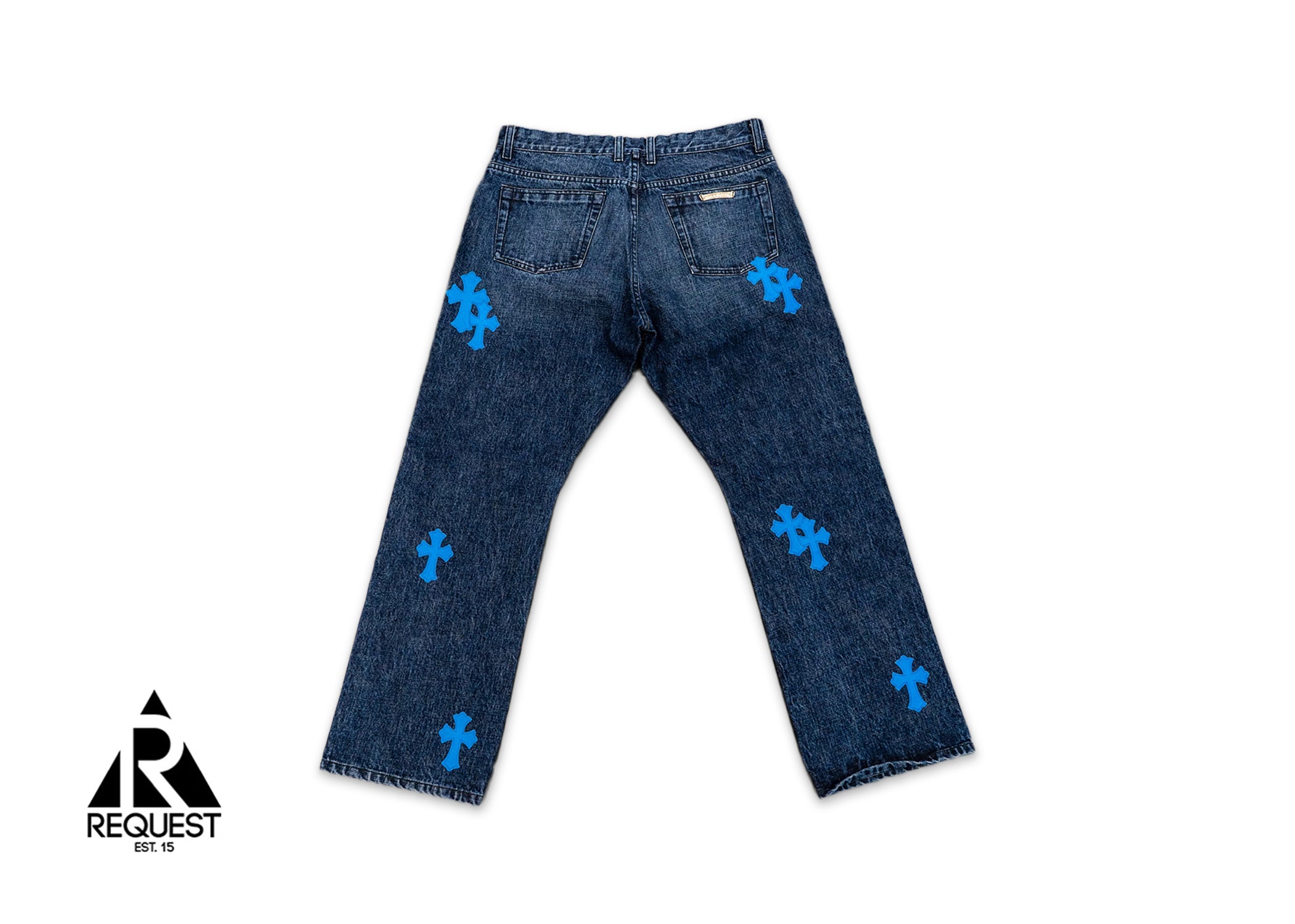 Chrome Hearts Indigo Fleur Denim "Baby Blue Crosses"