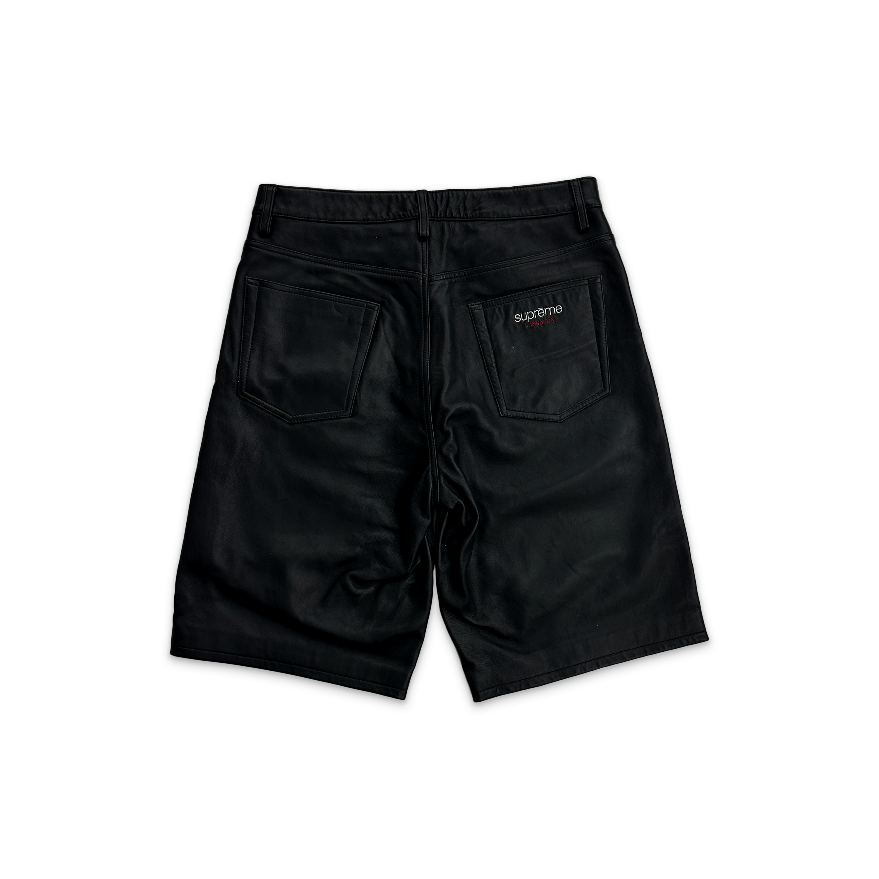 Supreme, Baggy Leather Short SS25 "Black"