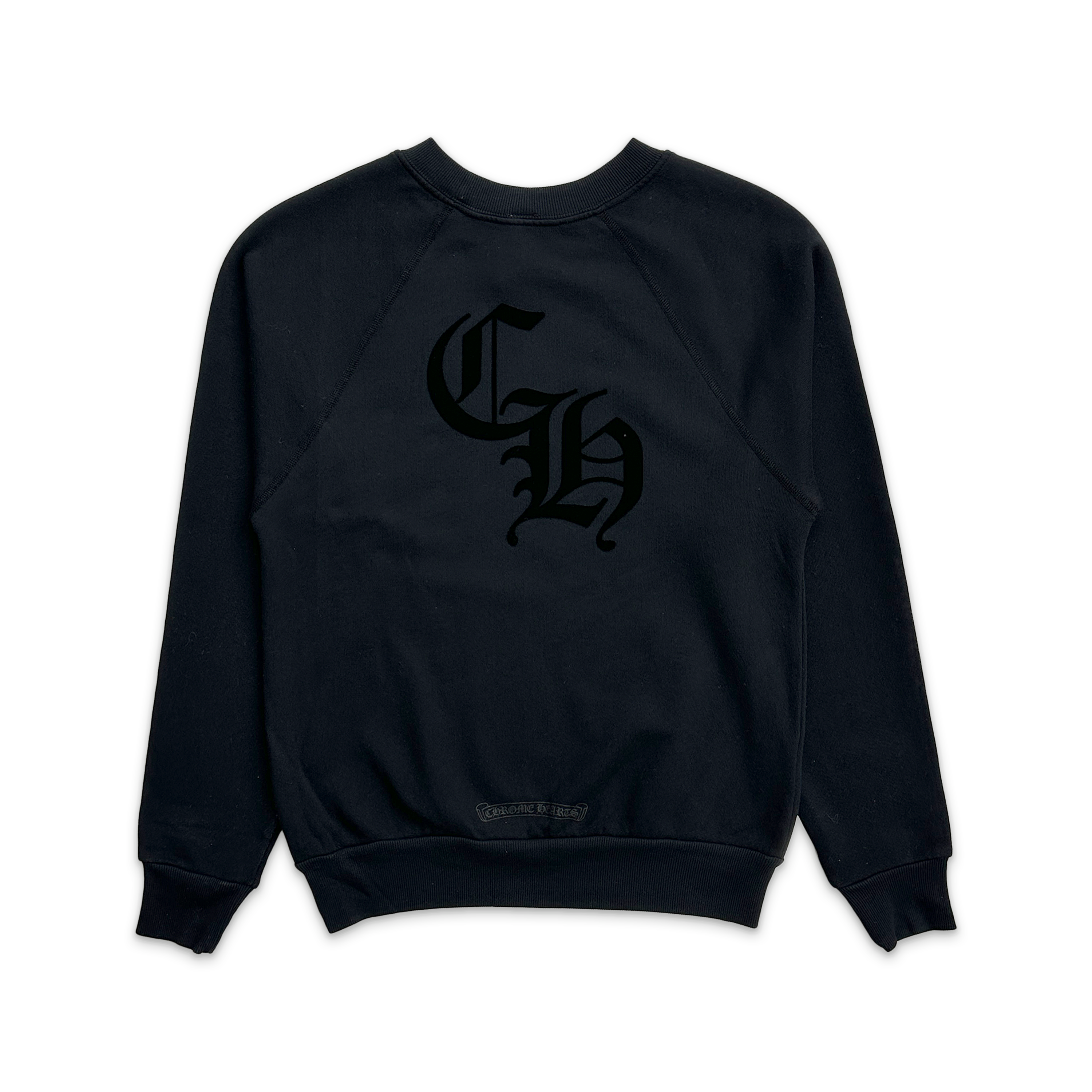 Chrome Hearts, Triple Cross Velvet Sweatshirt "Black" (W)