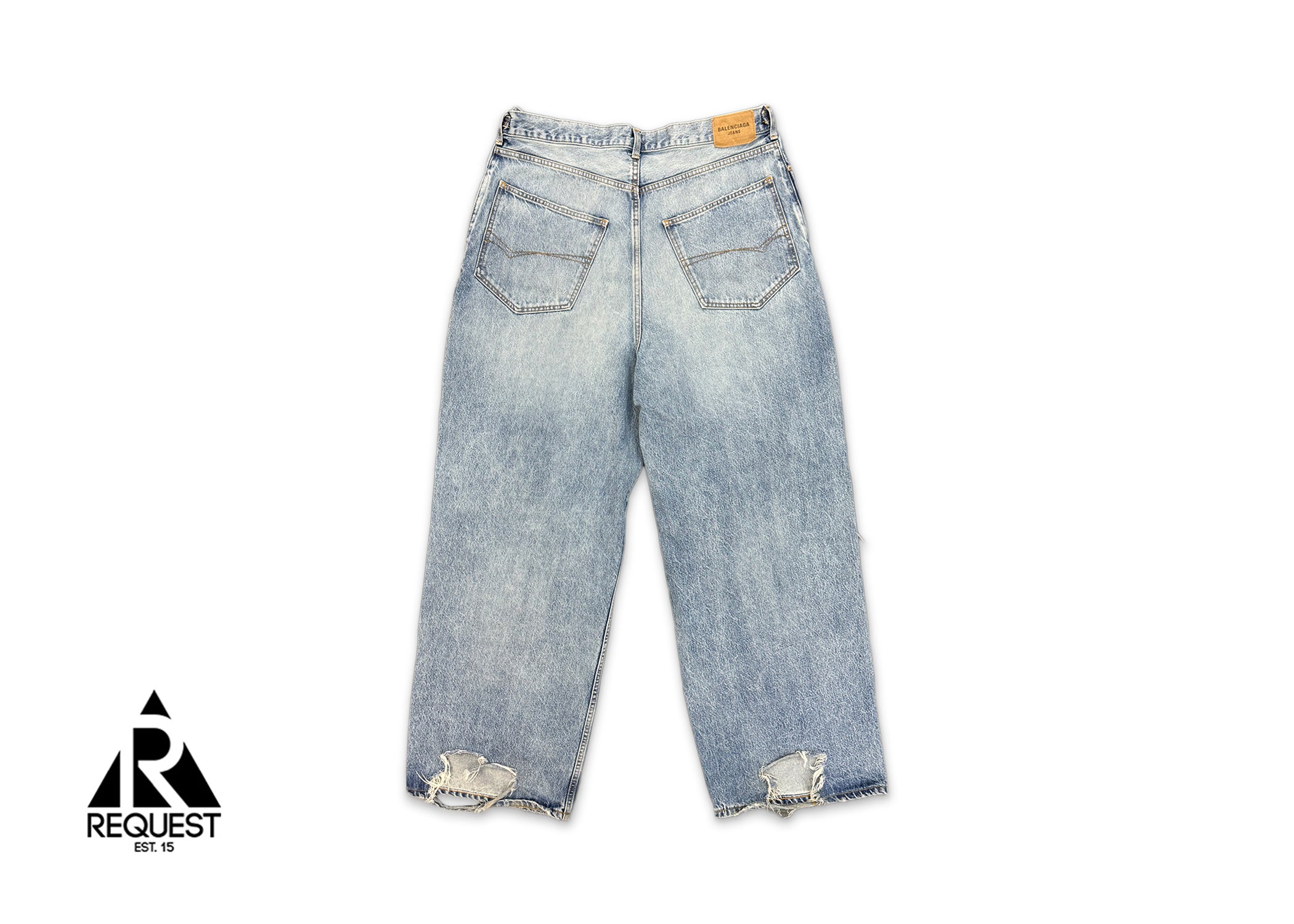 Balenciaga, Distressed Baggy Skater Denim Jeans "Light Wash"