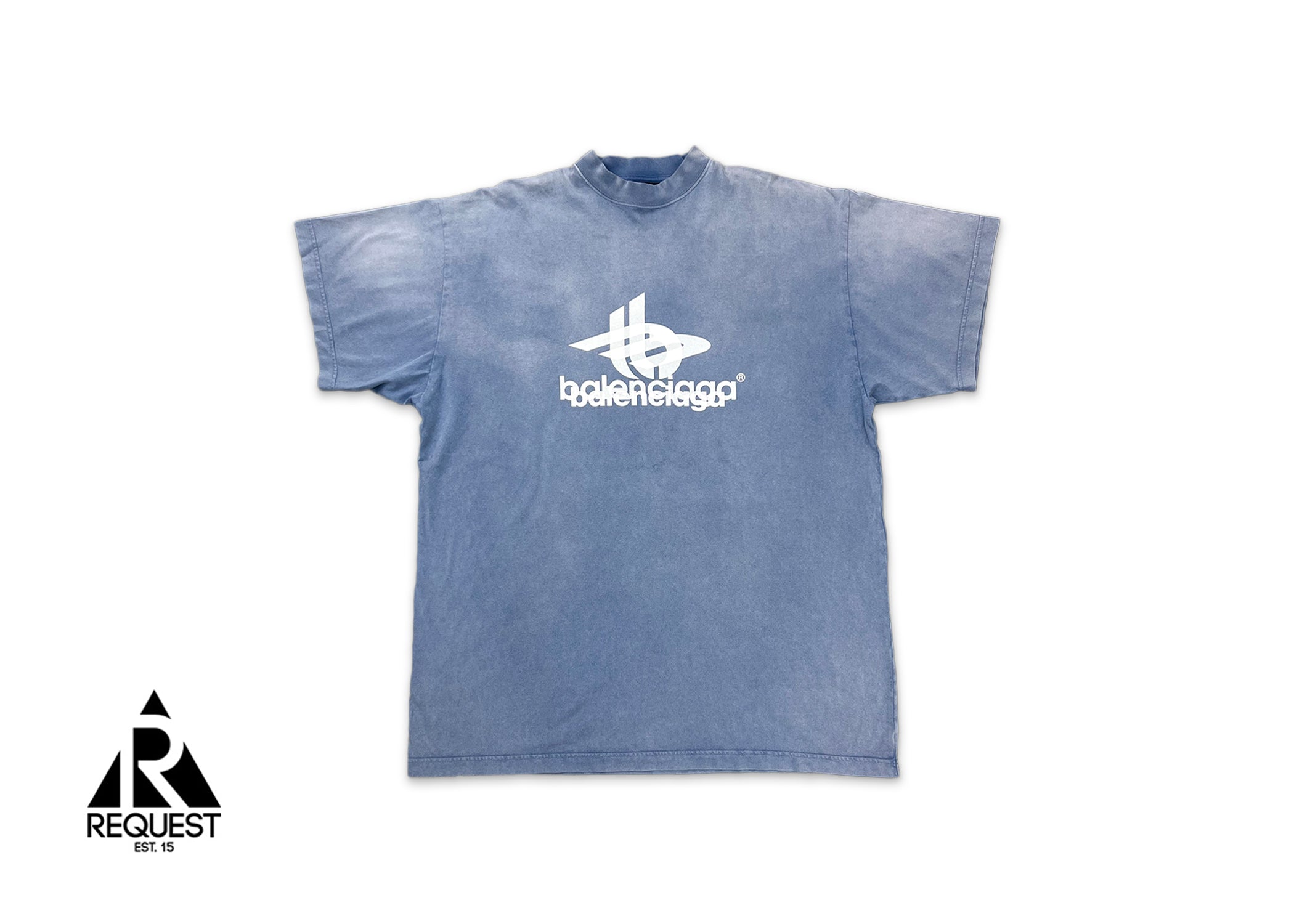 Balenciaga, Blue Layered Sports Oversized Tee "Blue"