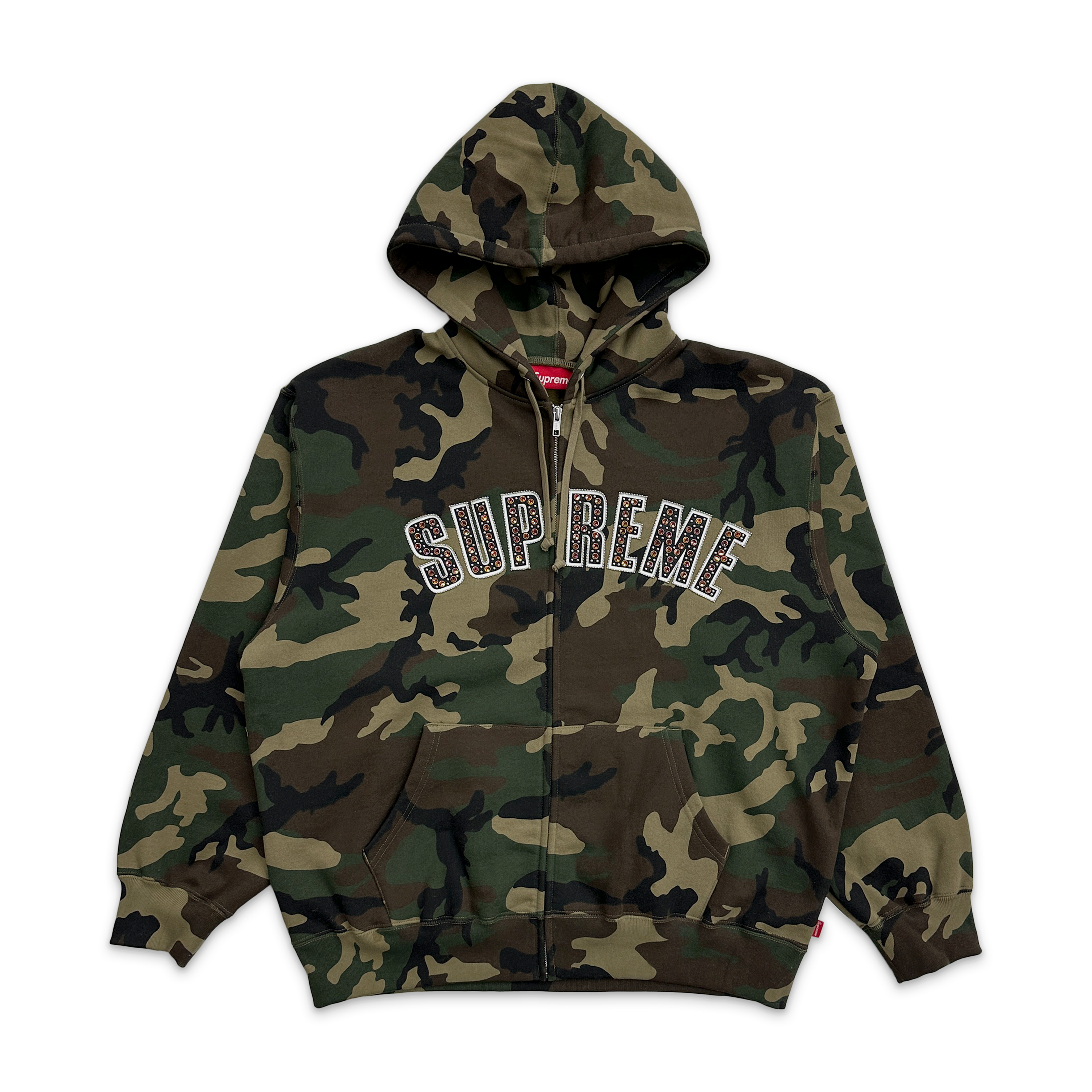 Supreme, B.B Simons Zip Up Hooded Sweatshirt "Woodland Camo"