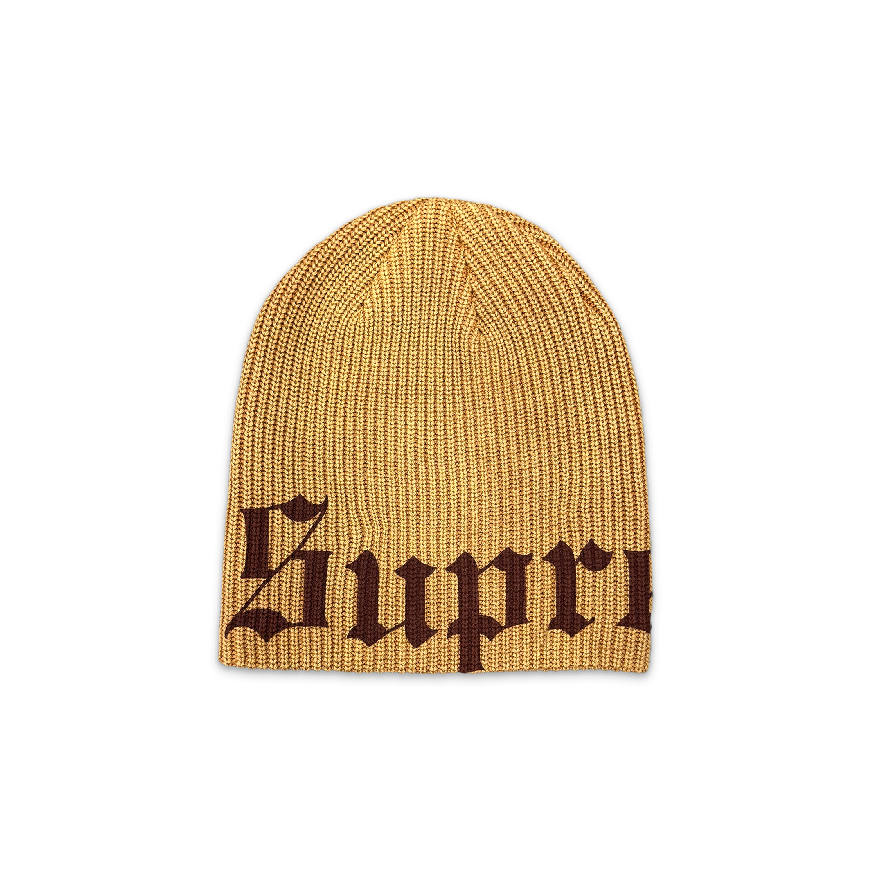 Supreme, Old English Printed Beanie "Tan"