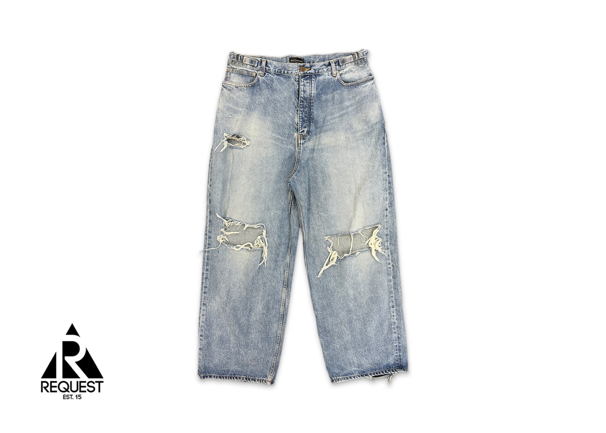 Balenciaga, Distressed Baggy Skater Denim Jeans "Light Wash"