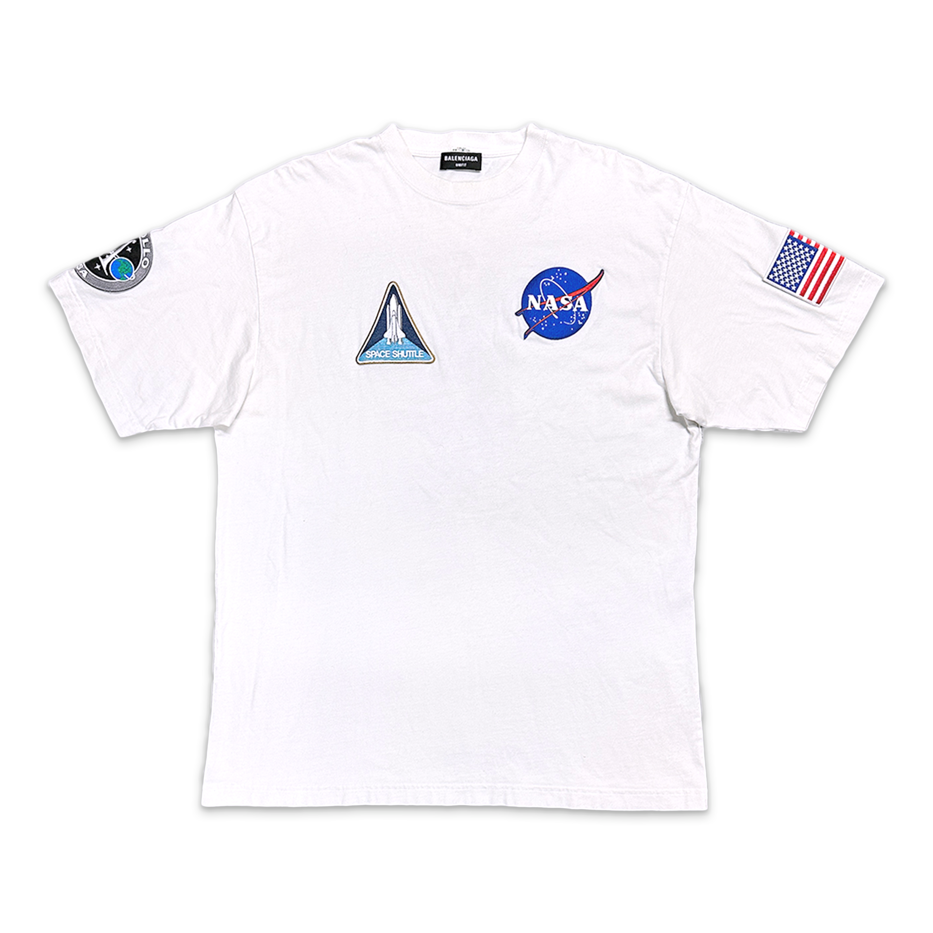 Oversized NASA Space Program Tee "White"