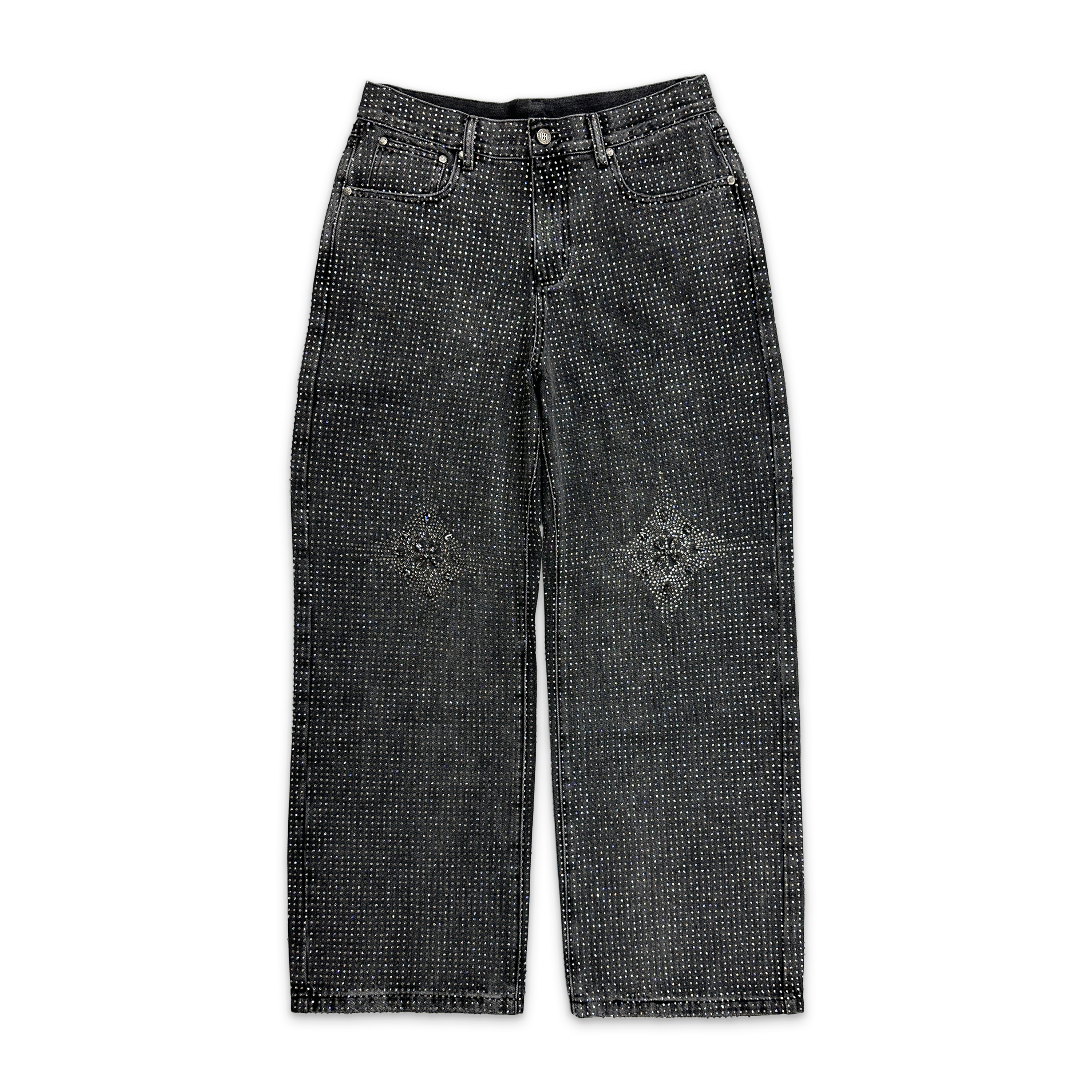 Birth of Royal Child, 20K Diamond Stellar Denim Pants "Black"
