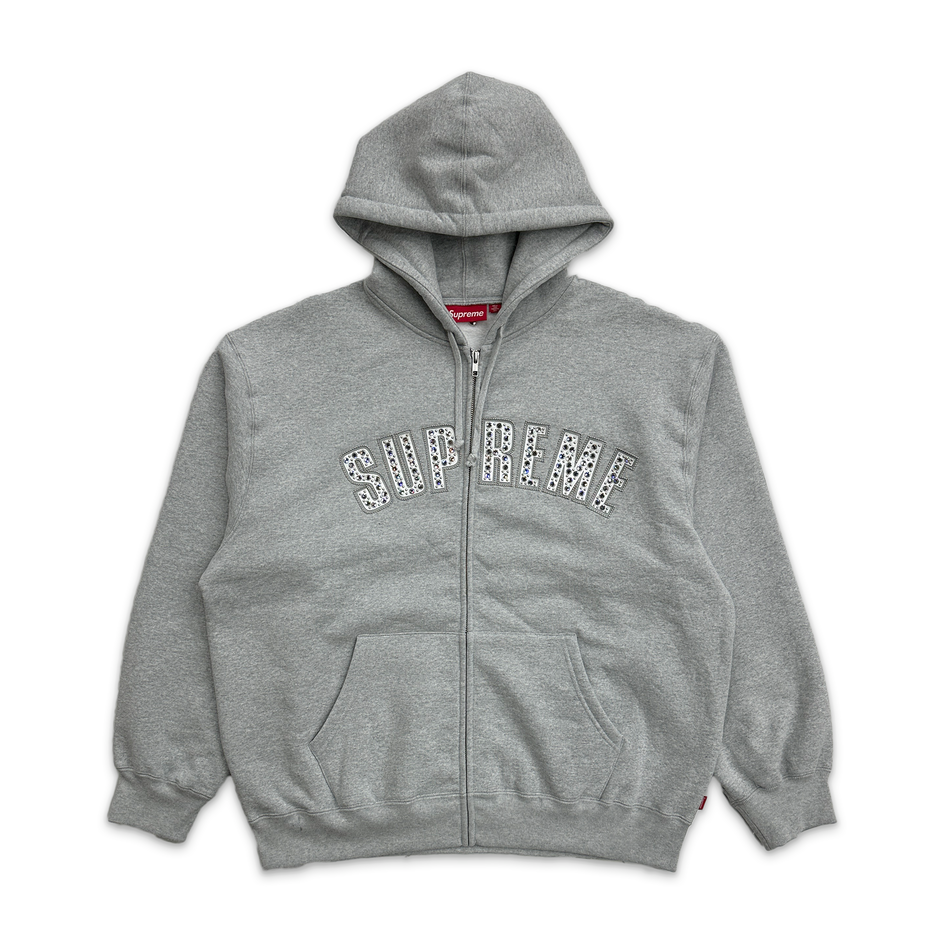 Supreme, B.B Simons Zip Up Hooded Sweatshirt "Heather Grey"