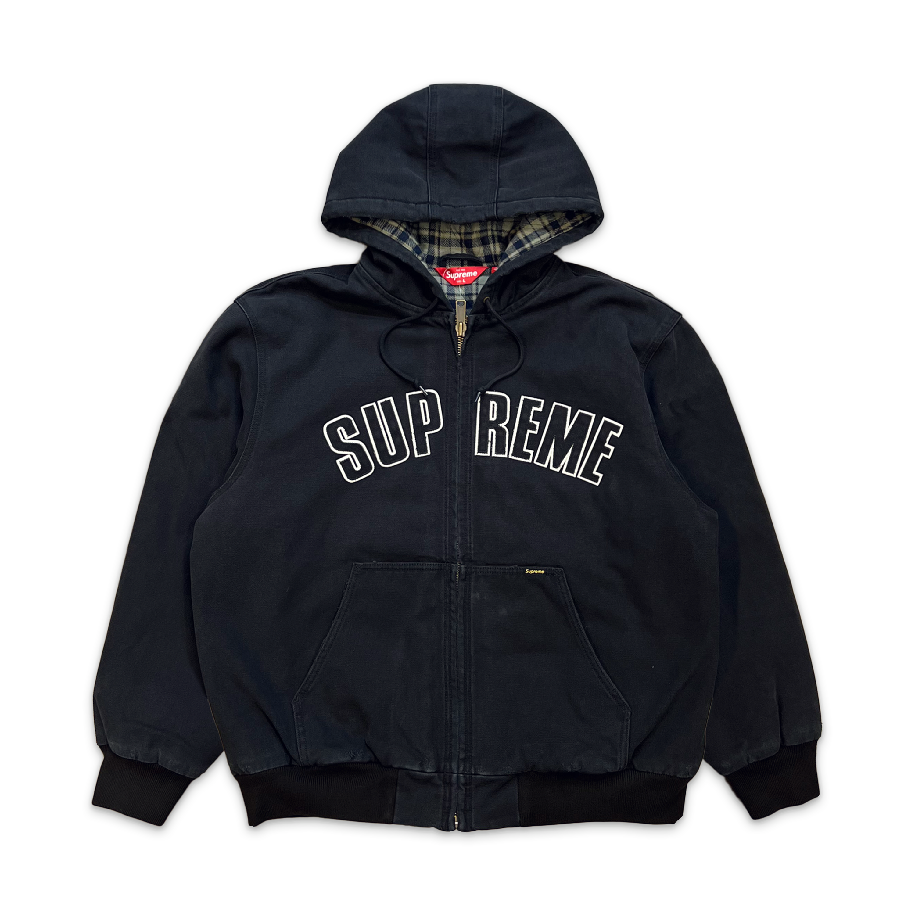 Supreme, Reflective Arc Hooded Work Jacket FW25 "Black"