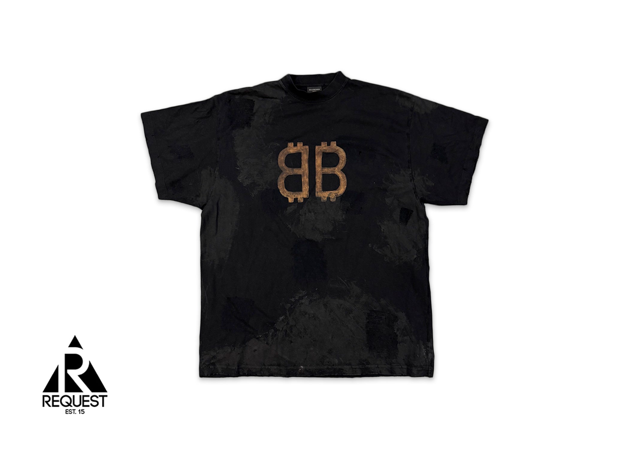 Balenciaga, Crypto Oversized Tee "Faded Black"
