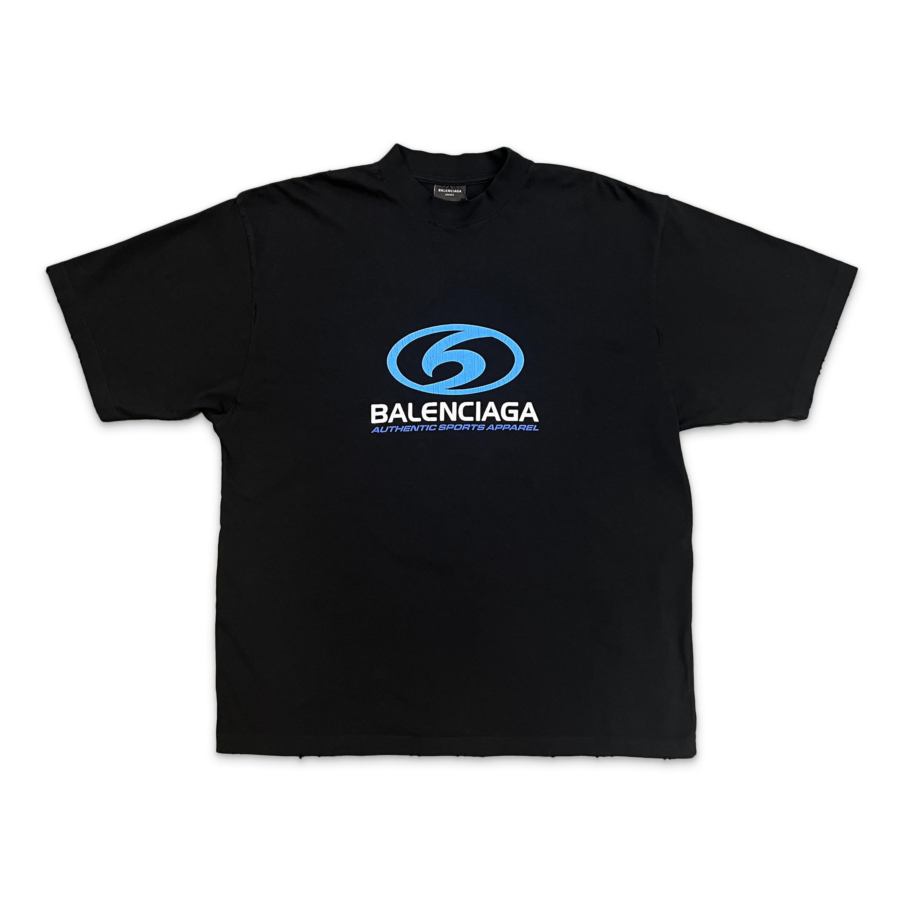 Balenciaga, Surfer Cracked Vintage Tee "Black"