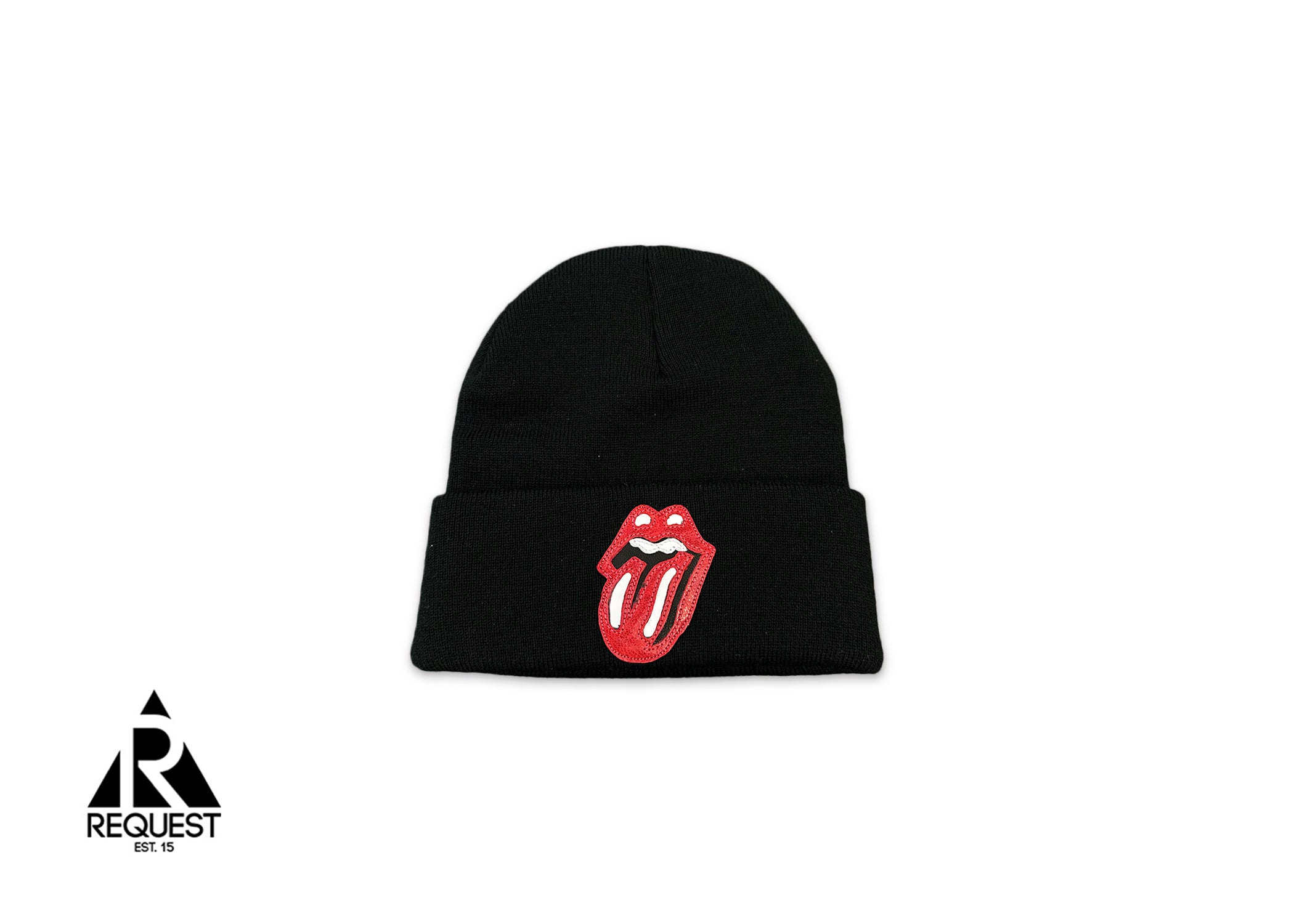 Chrome Hearts, Rolling Stones Leather Patch Beanie "Black"