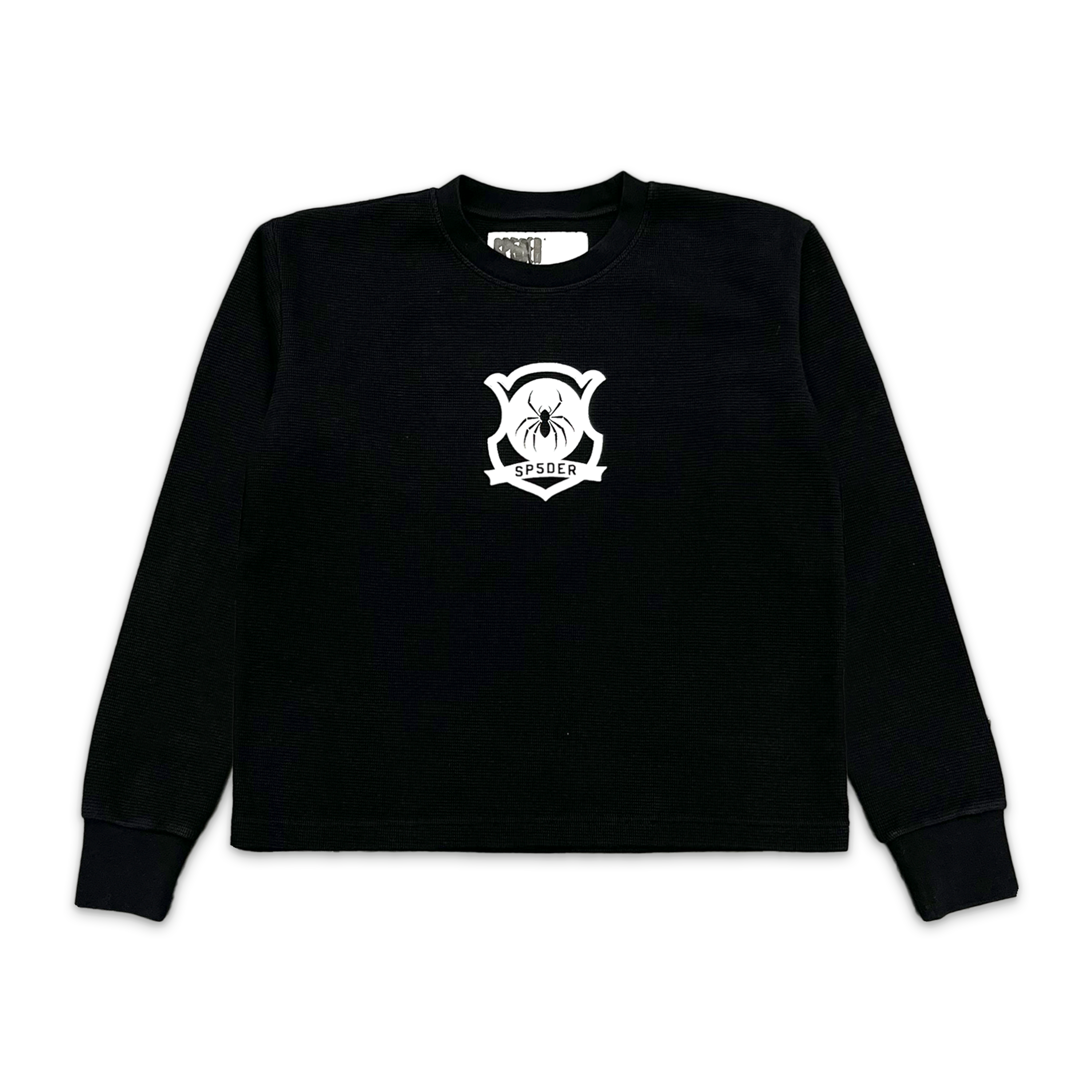 Sp5der, Beckham Waffle Knit L/S Top "Black"