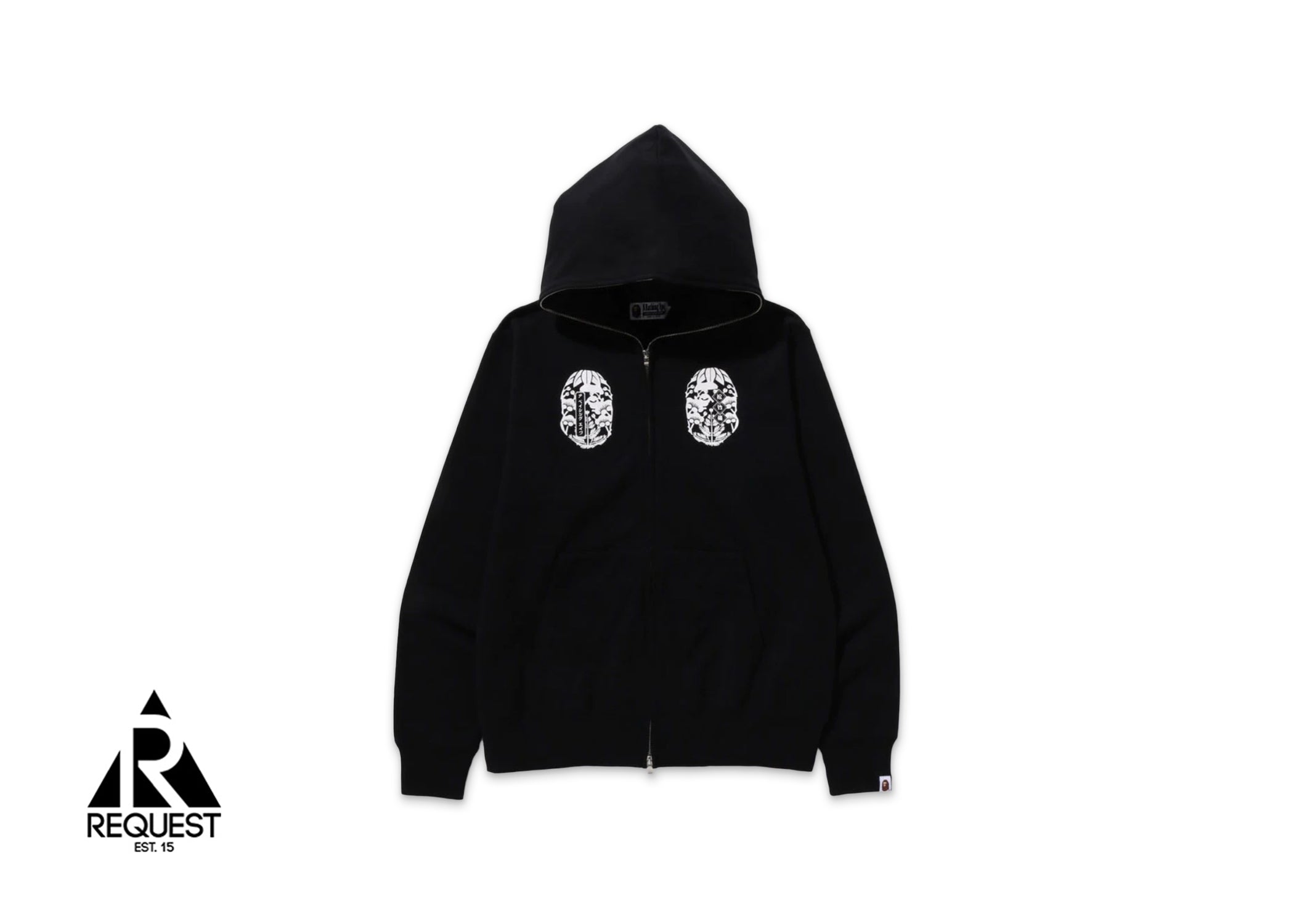 A Bathing Ape BAPE Japan Souvenir Zip Up Hoodie "Black"
