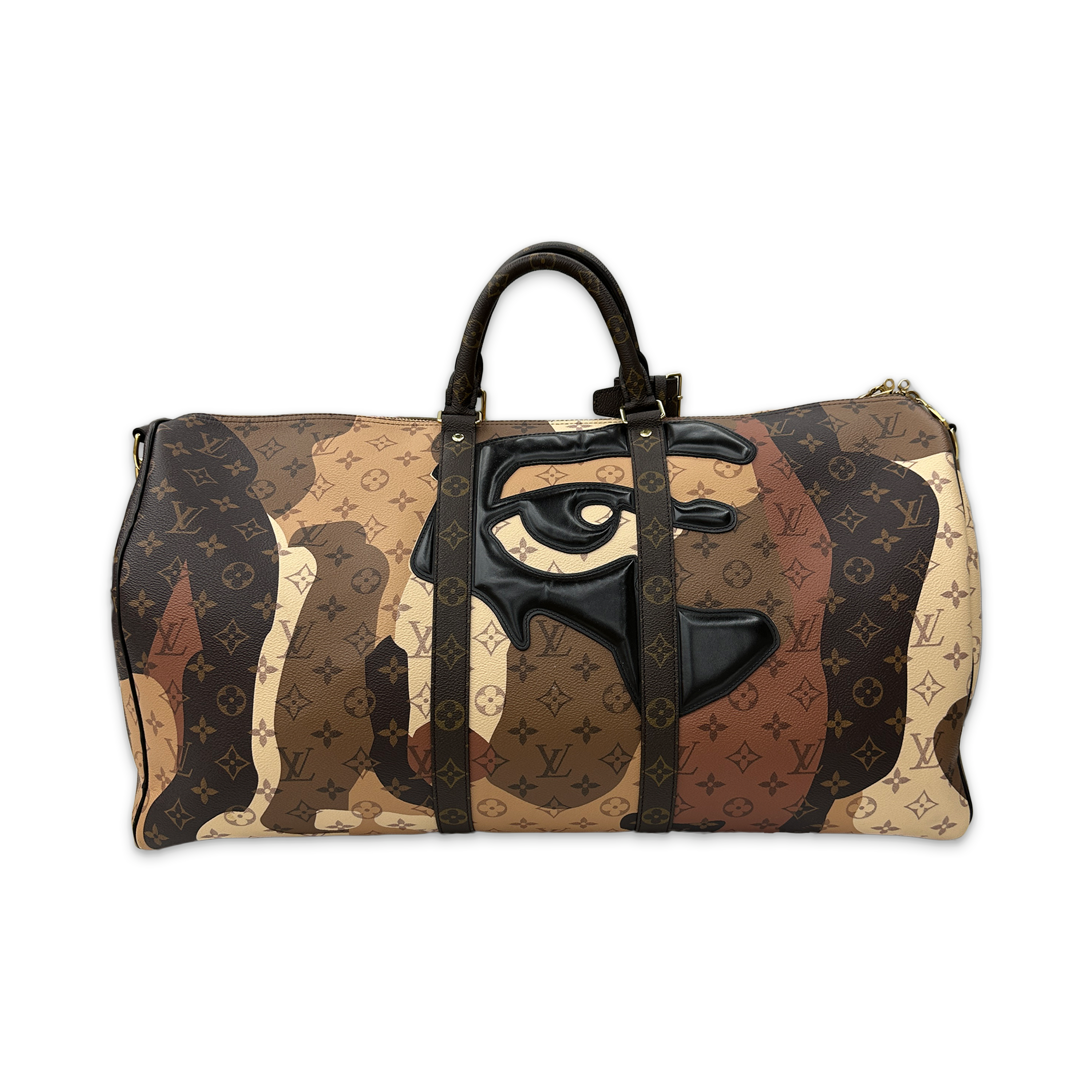 KidSuper Keepall Bandouliere 55 "Brown Monogram"