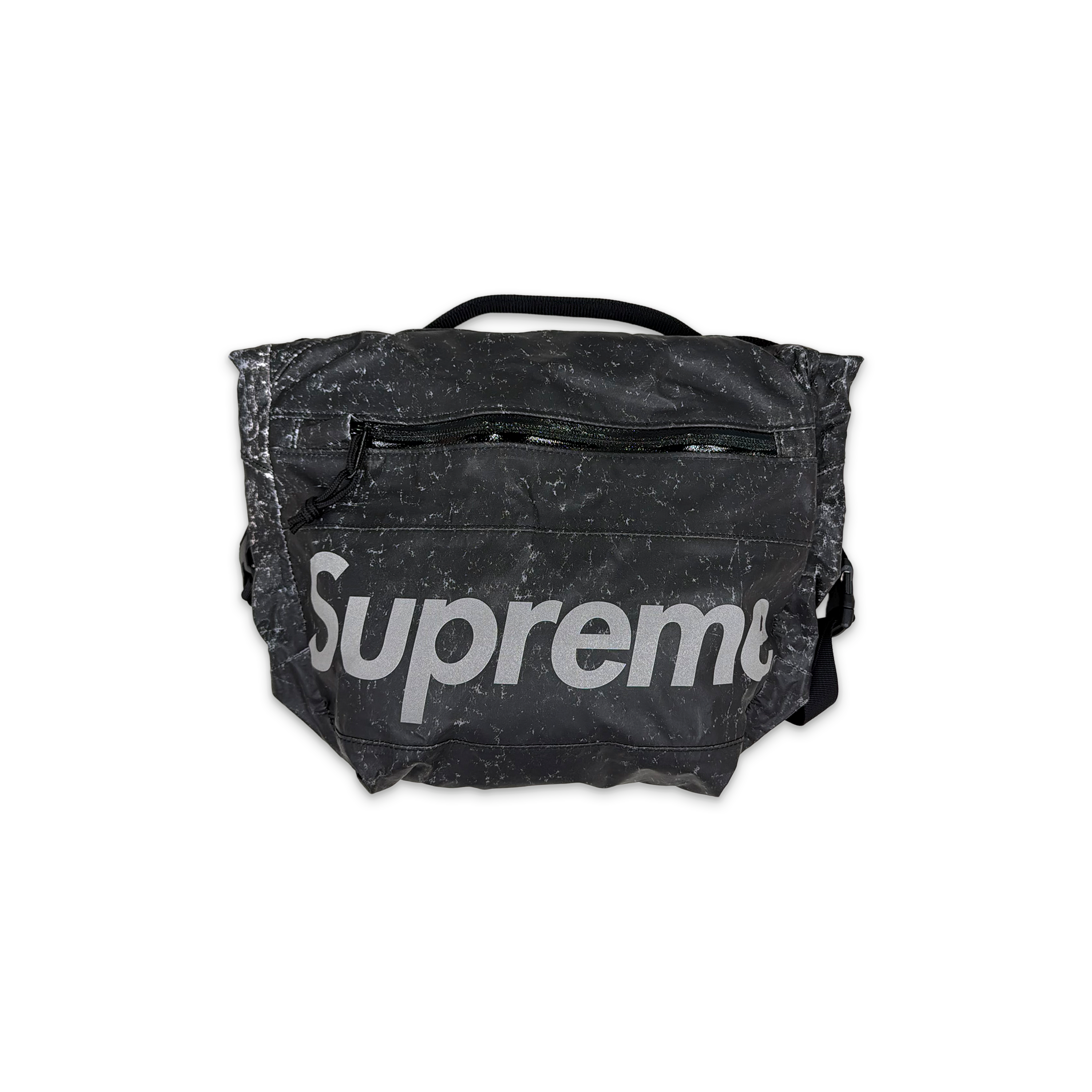 Waterproof Reflective Speckled Shoulder Bag "Black"