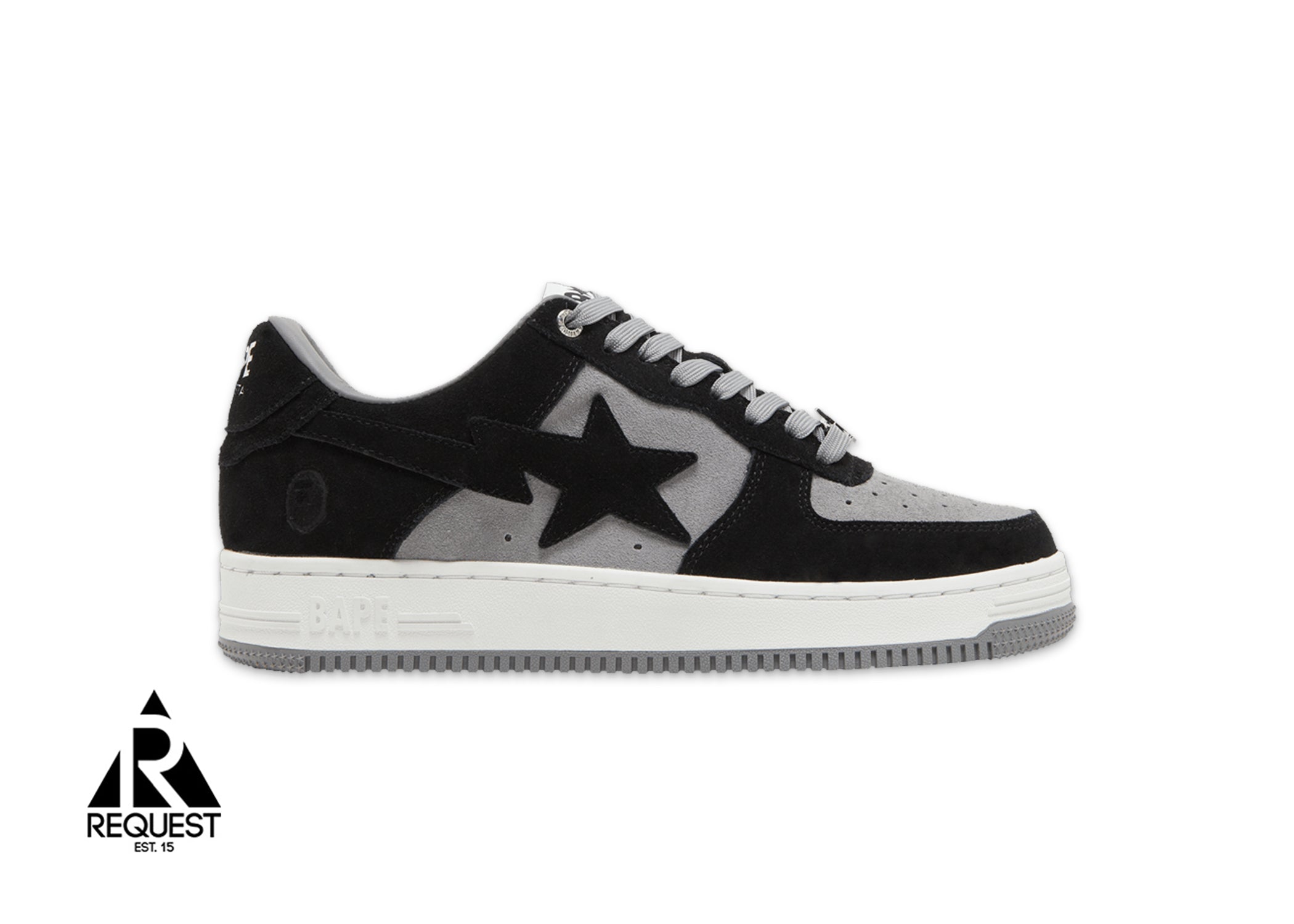 A Bathing Ape Bapesta #3 M1 "Black Grey Suede"