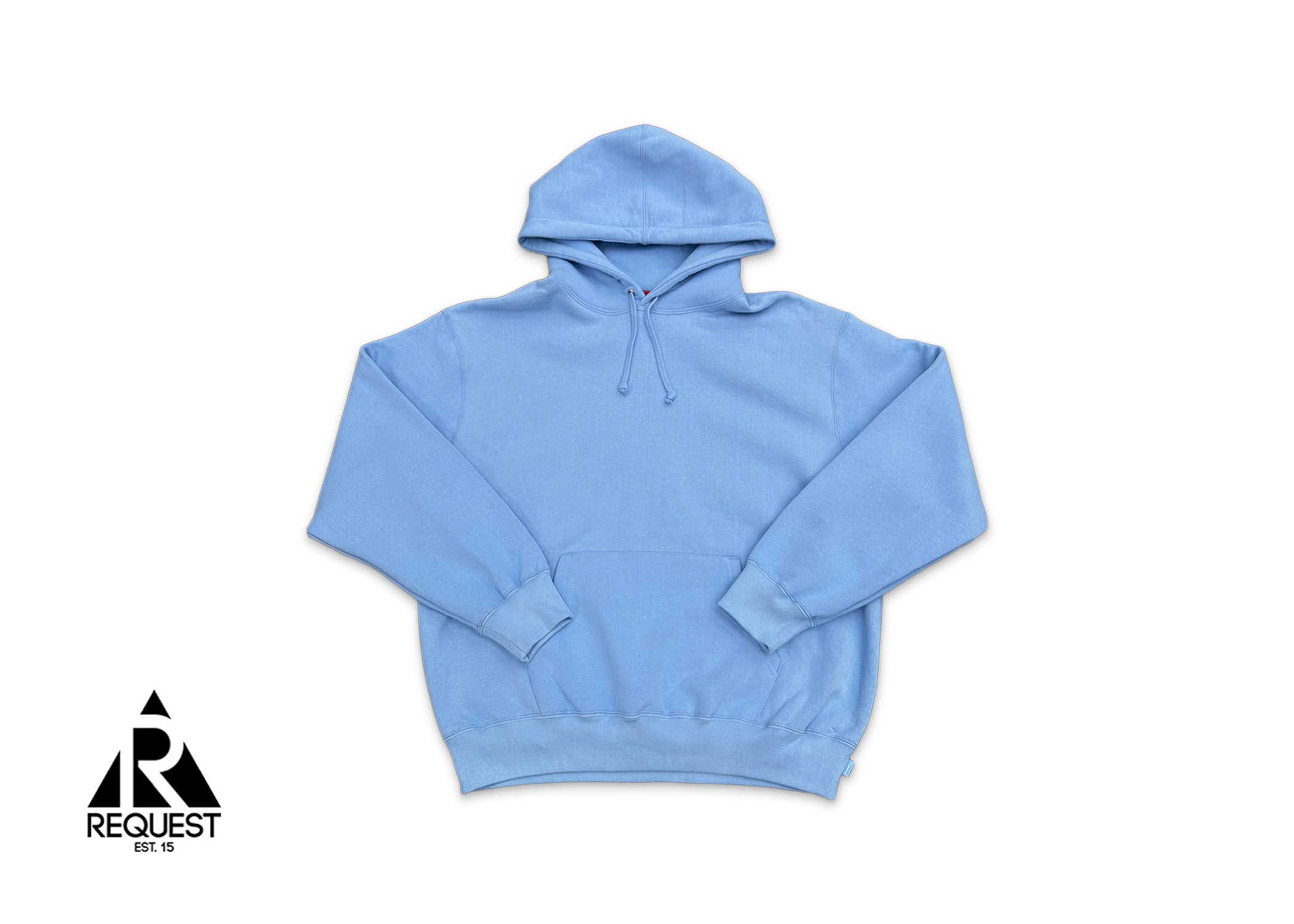 Supreme, Satin Logo Hooded Sweatshirt FW24 "Sky Blue"