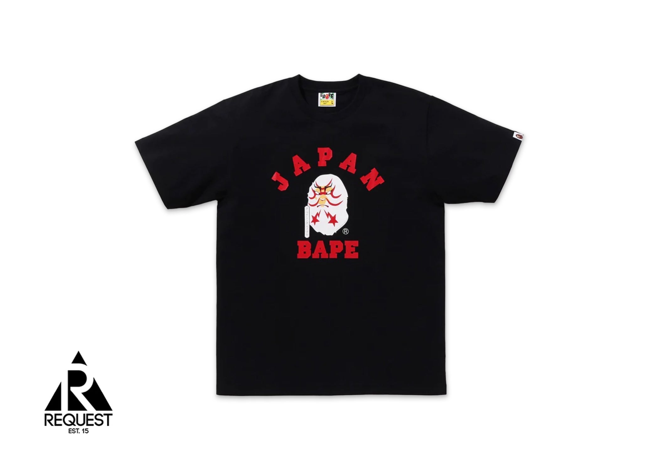 A Bathing Ape BAPE Japan College Kabuki Tee "Black"