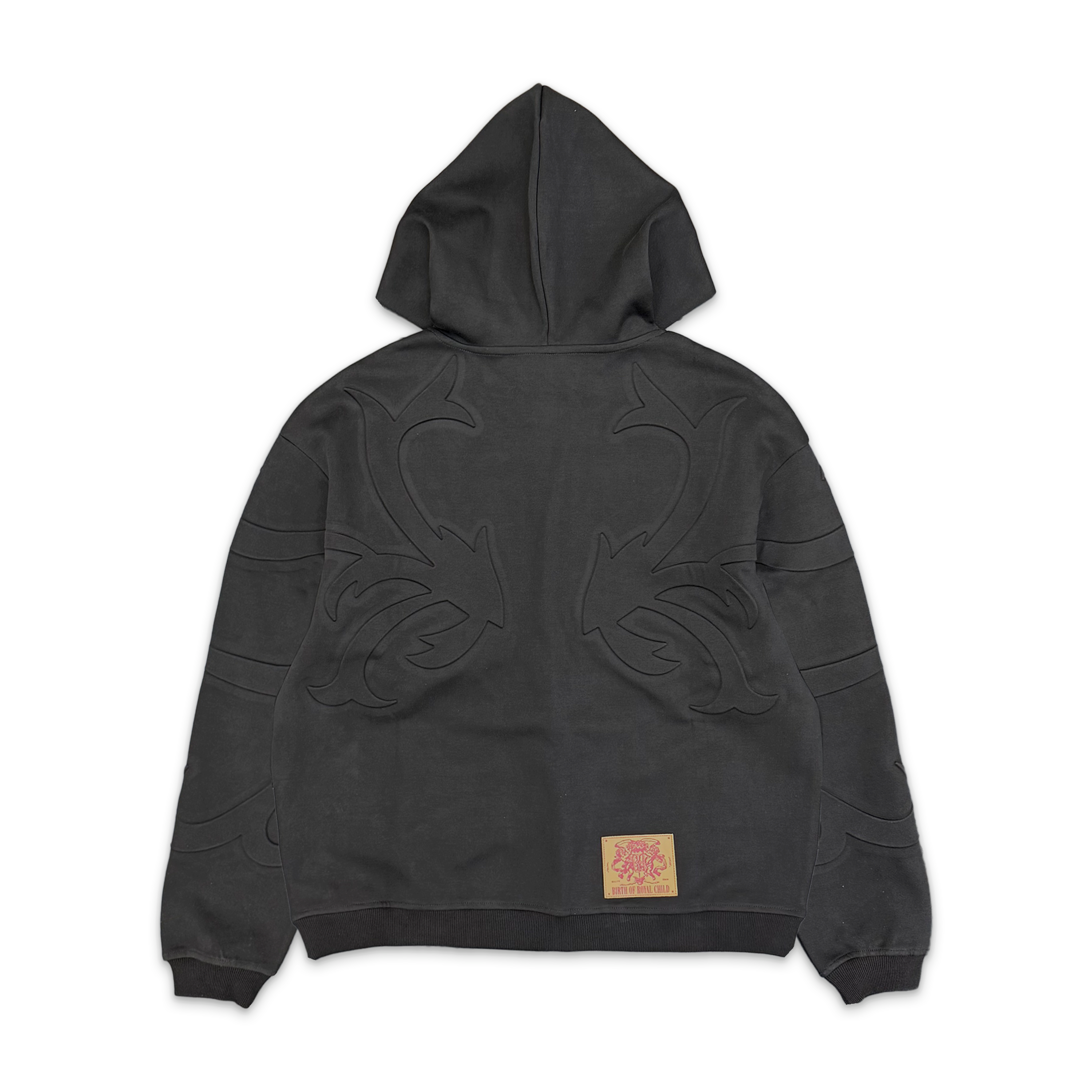 Birth of Royal Child, 3D Flower Relief Hoodie “Black”