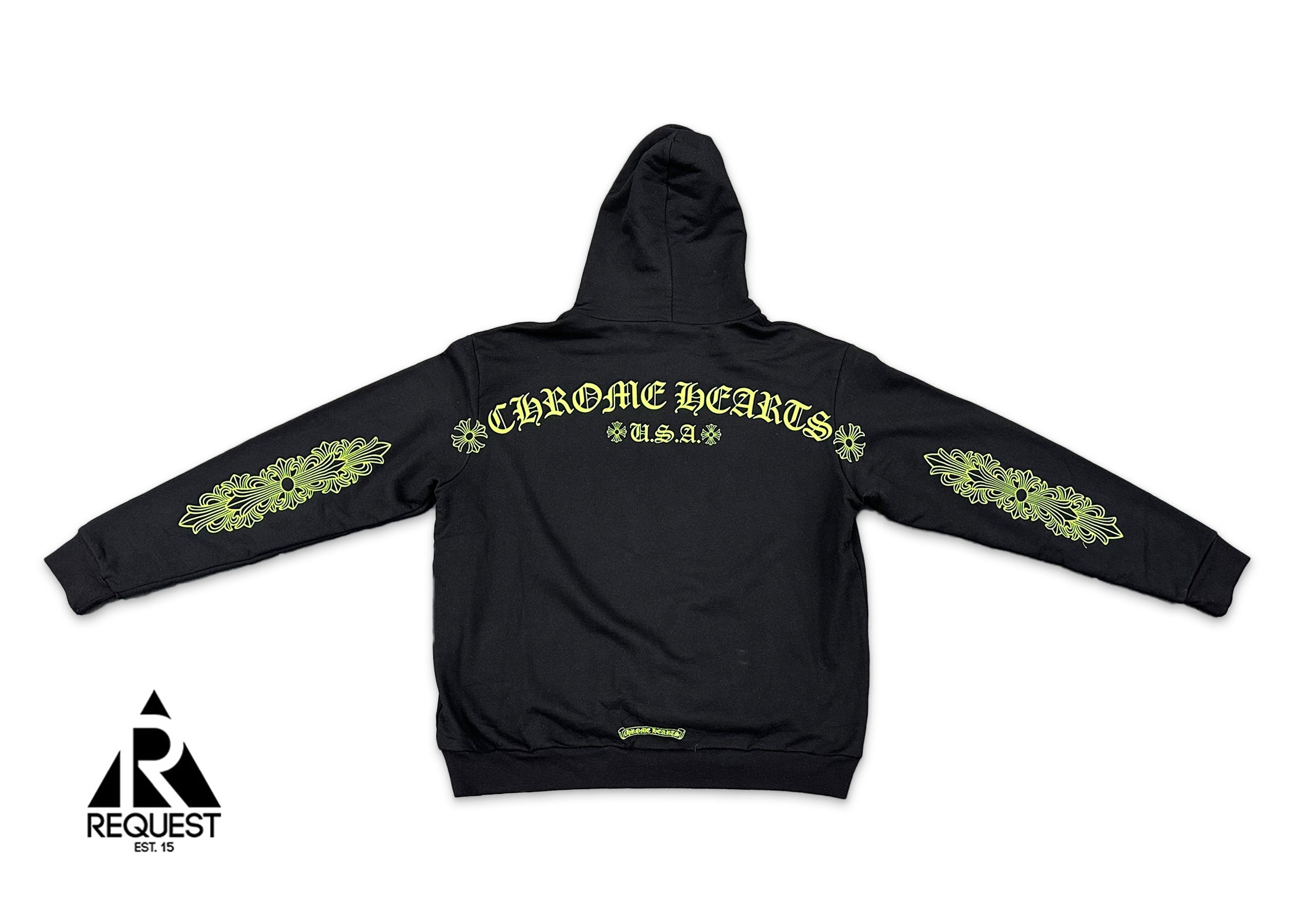 Chrome Hearts Script Friends & Family Hoodie "Green"