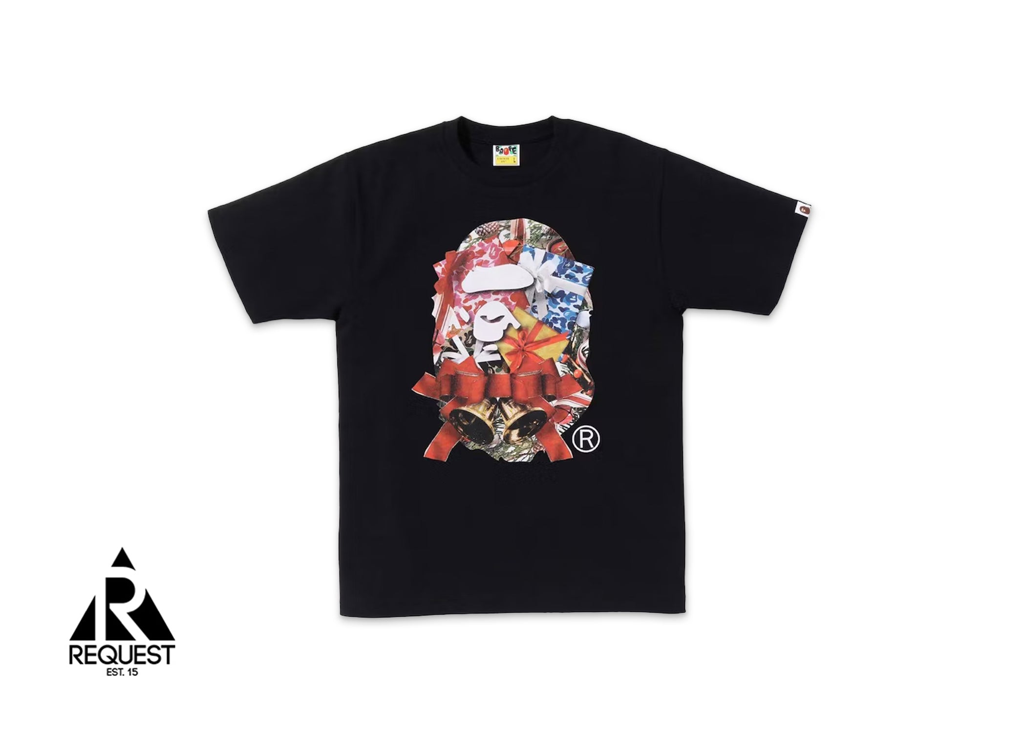 A Bathing Ape BAPE Christmas Ape Head Tee (FW22) "Black"