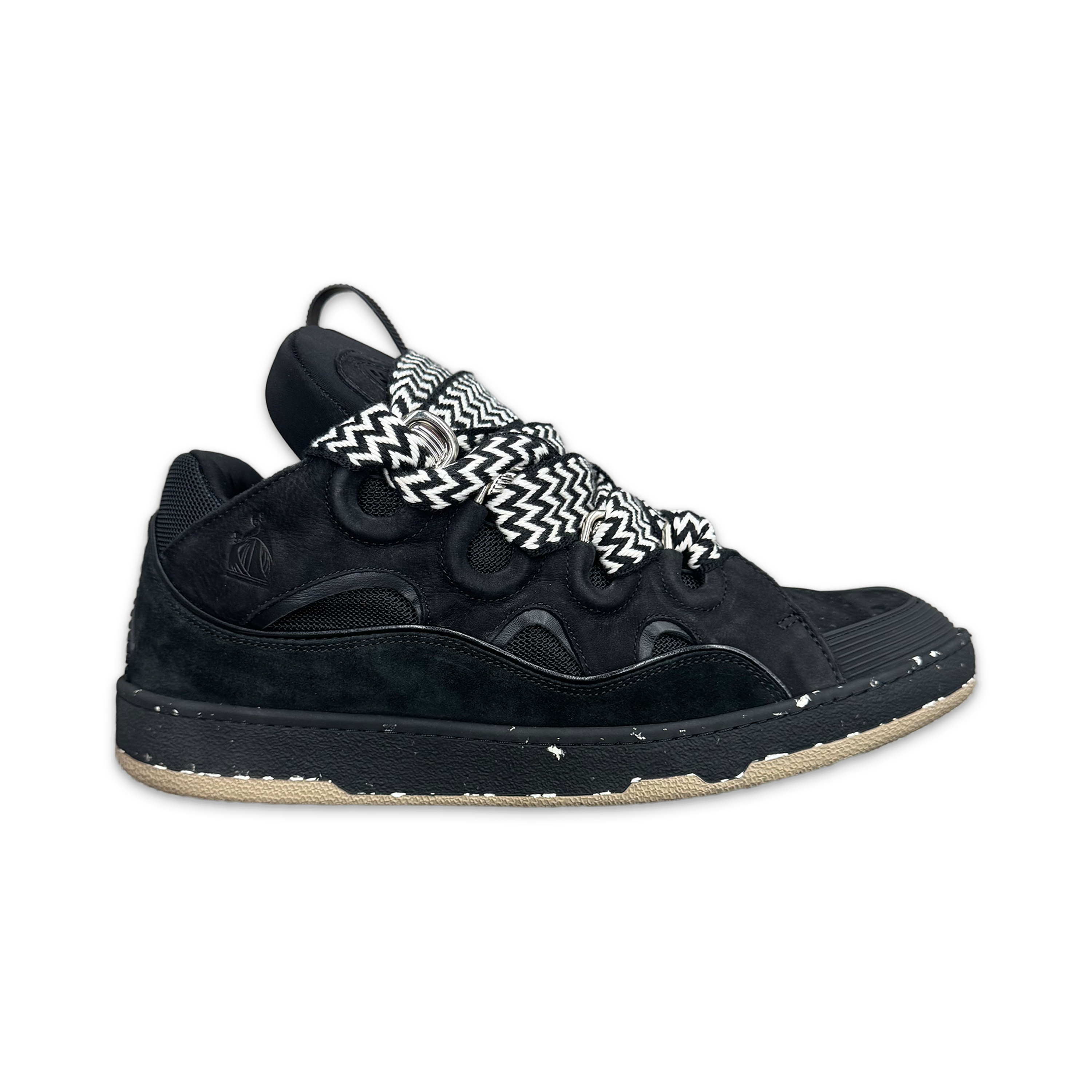 Lanvin, Curb Sneaker Suede "Black"