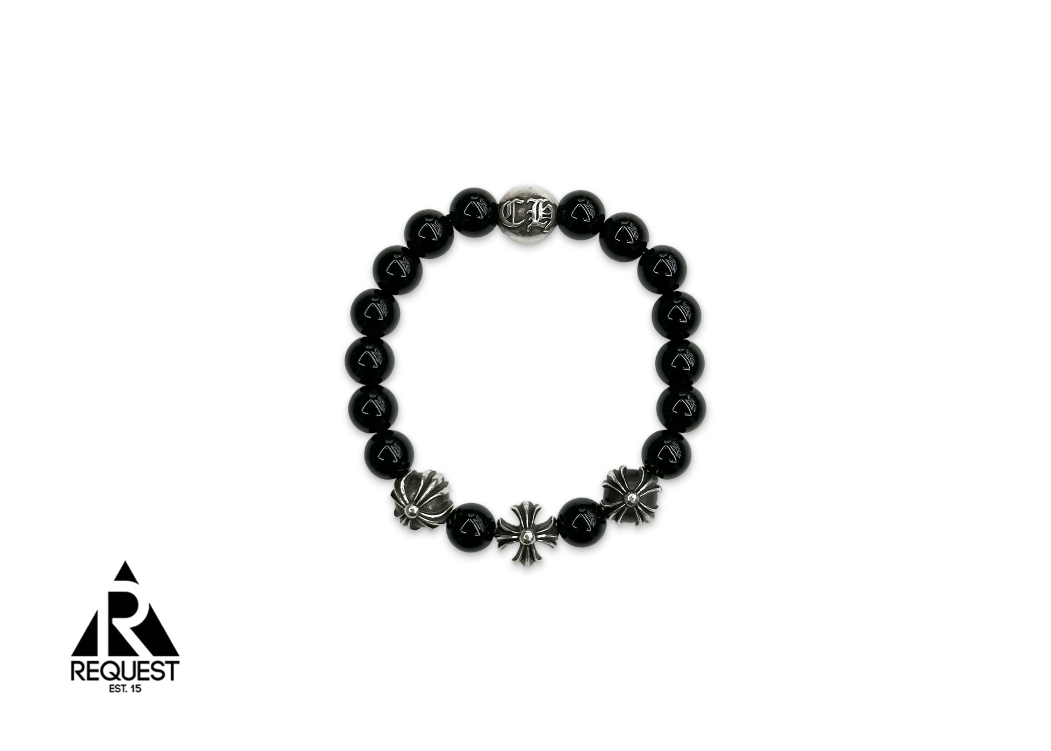 Chrome Hearts, Beaded Bracelet "Black"