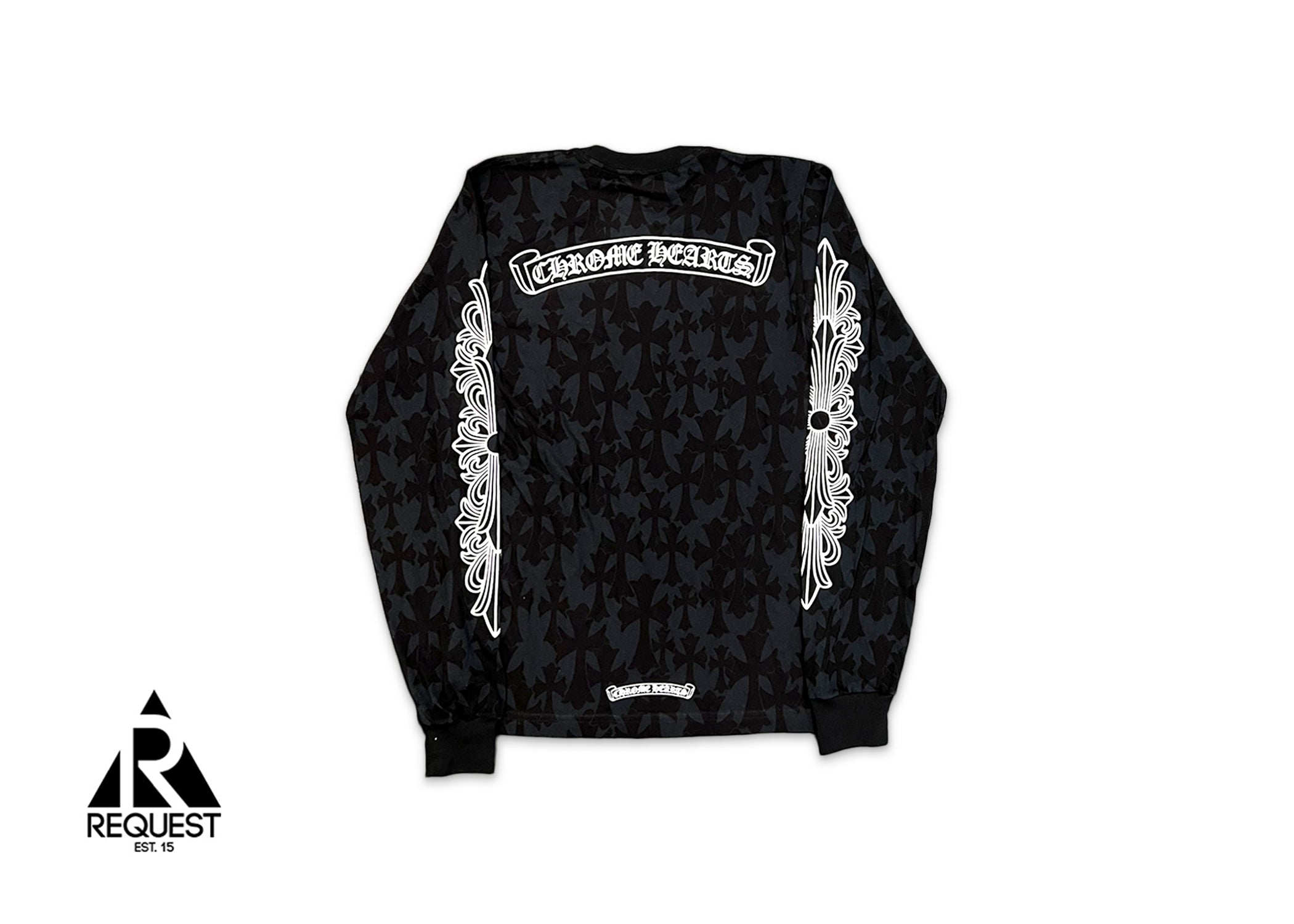 Chrome Hearts Cemetery Cross Print L/S Tee "Black"