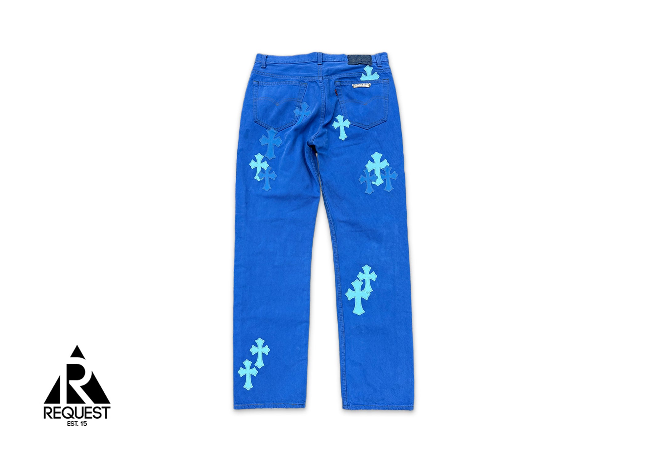 Chrome Hearts, Levi's Blue Denim London Exclusive "Blue & Light Blue Crosses"
