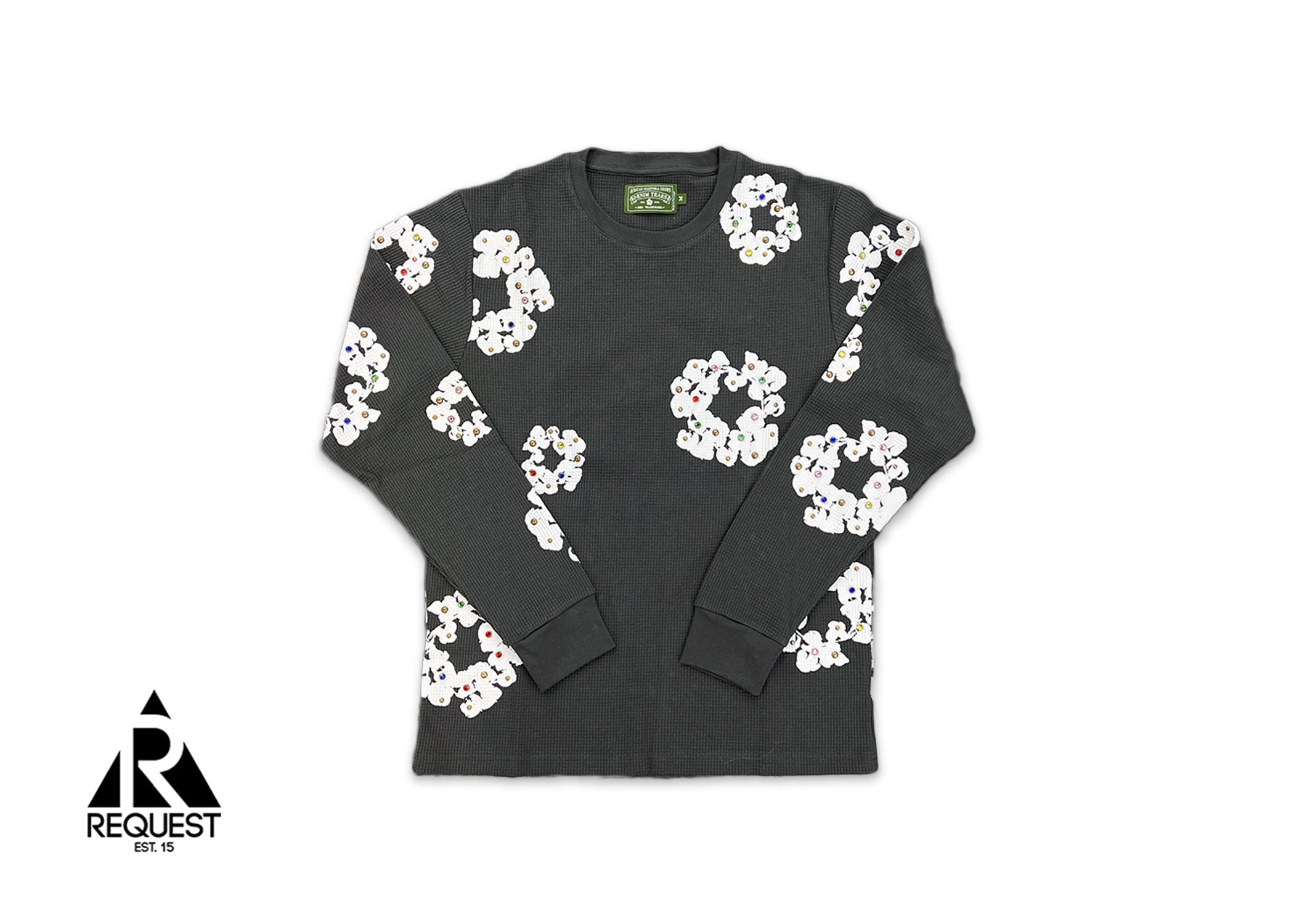 Denim Tears, Rhinestone Wreath Thermal "Vintage Black (2024)"