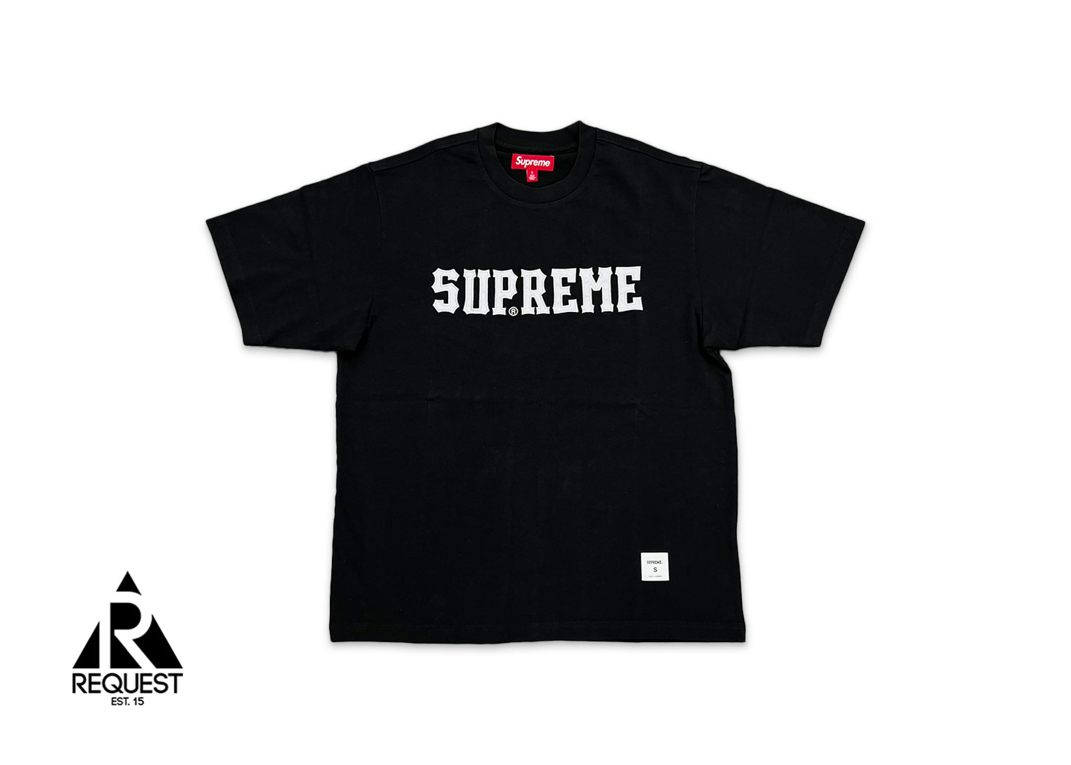 Supreme, Twill Applique Tee "Black"