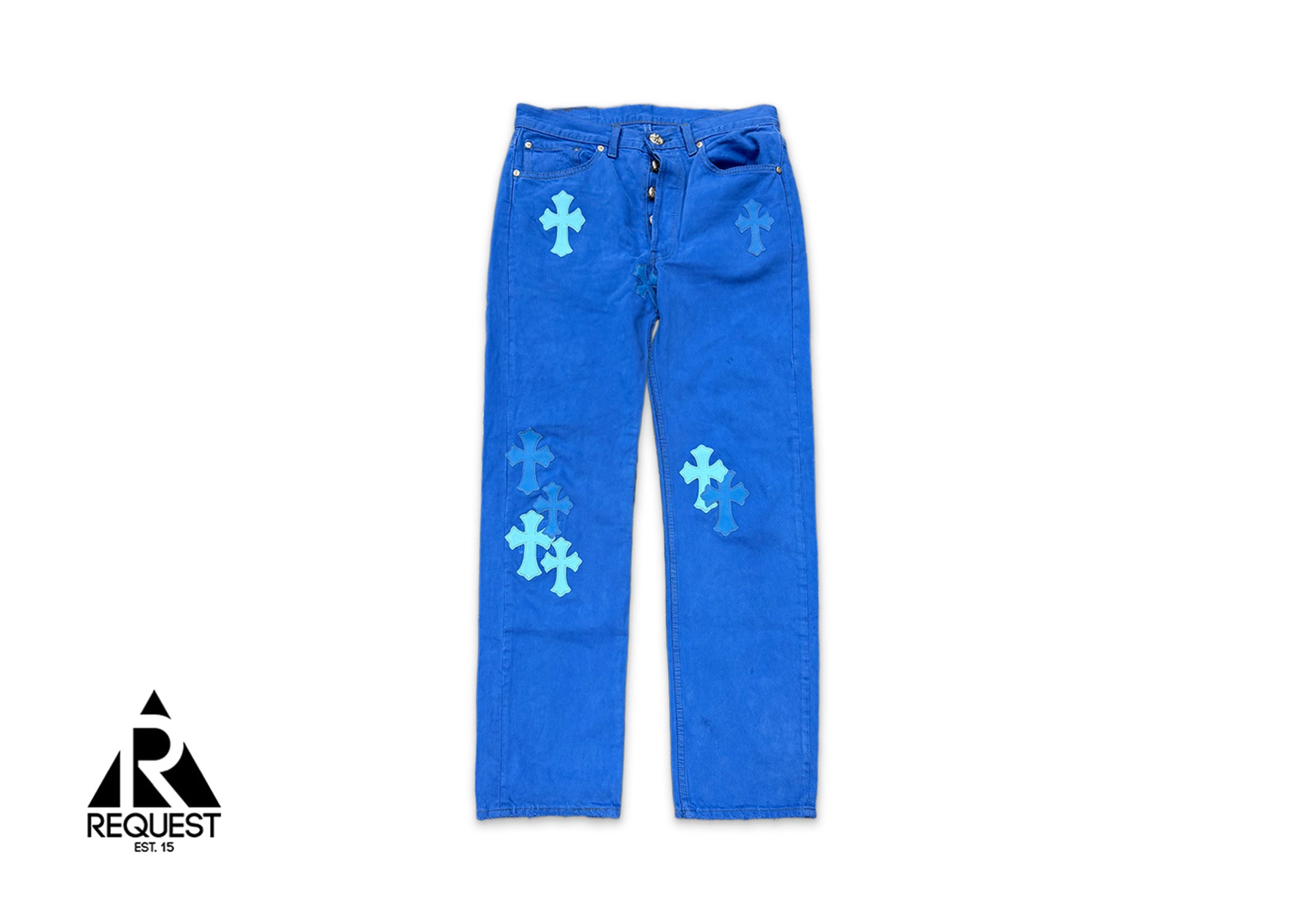 Chrome Hearts, Levi's Blue Denim London Exclusive "Blue & Light Blue Crosses"