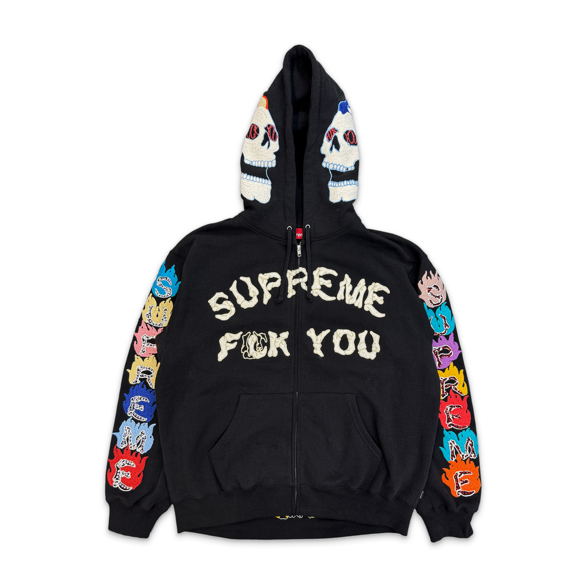 F**k You Zip Up Hoodie "Black" (FW26)