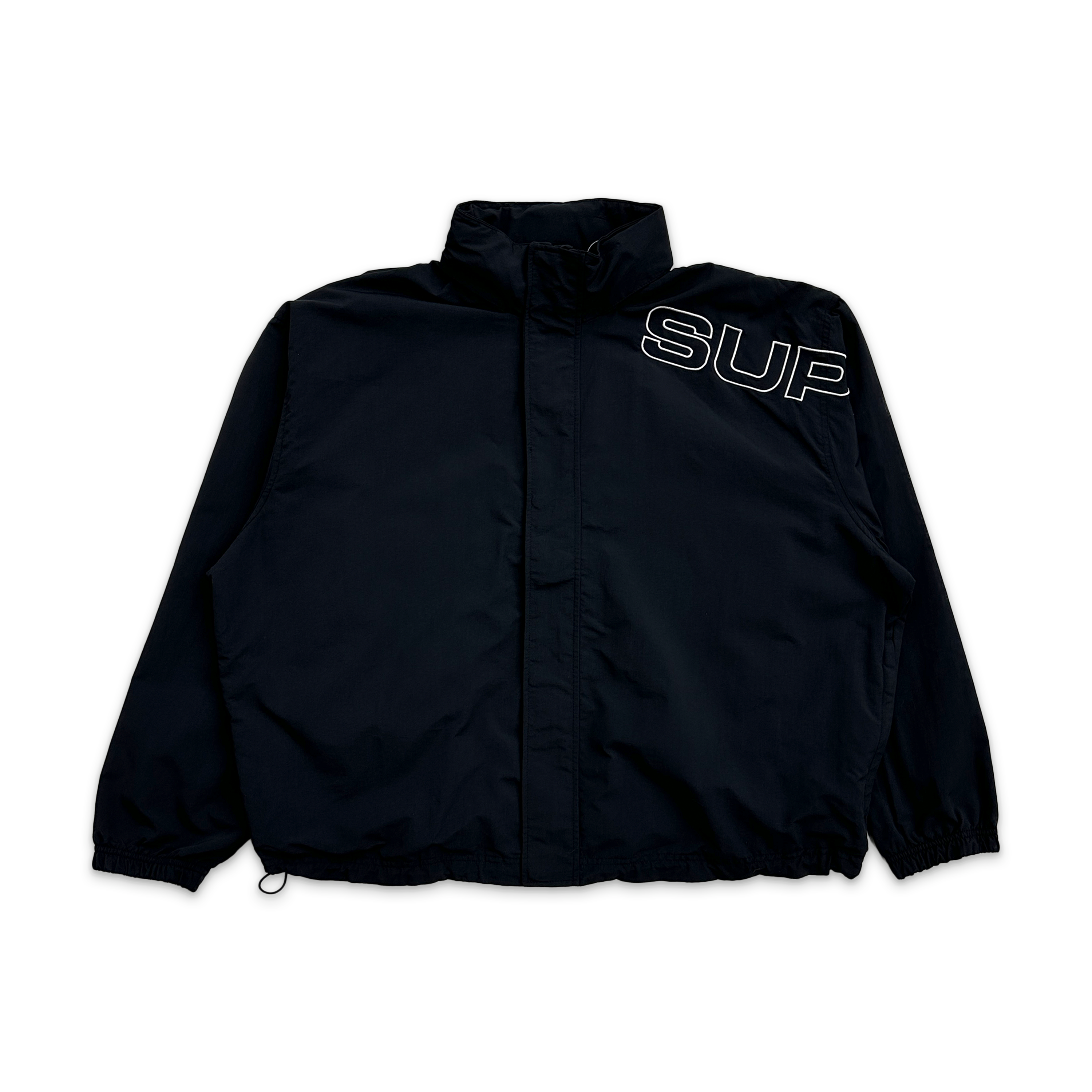 Supreme, Embroidered Logo Track Jacket "Black"