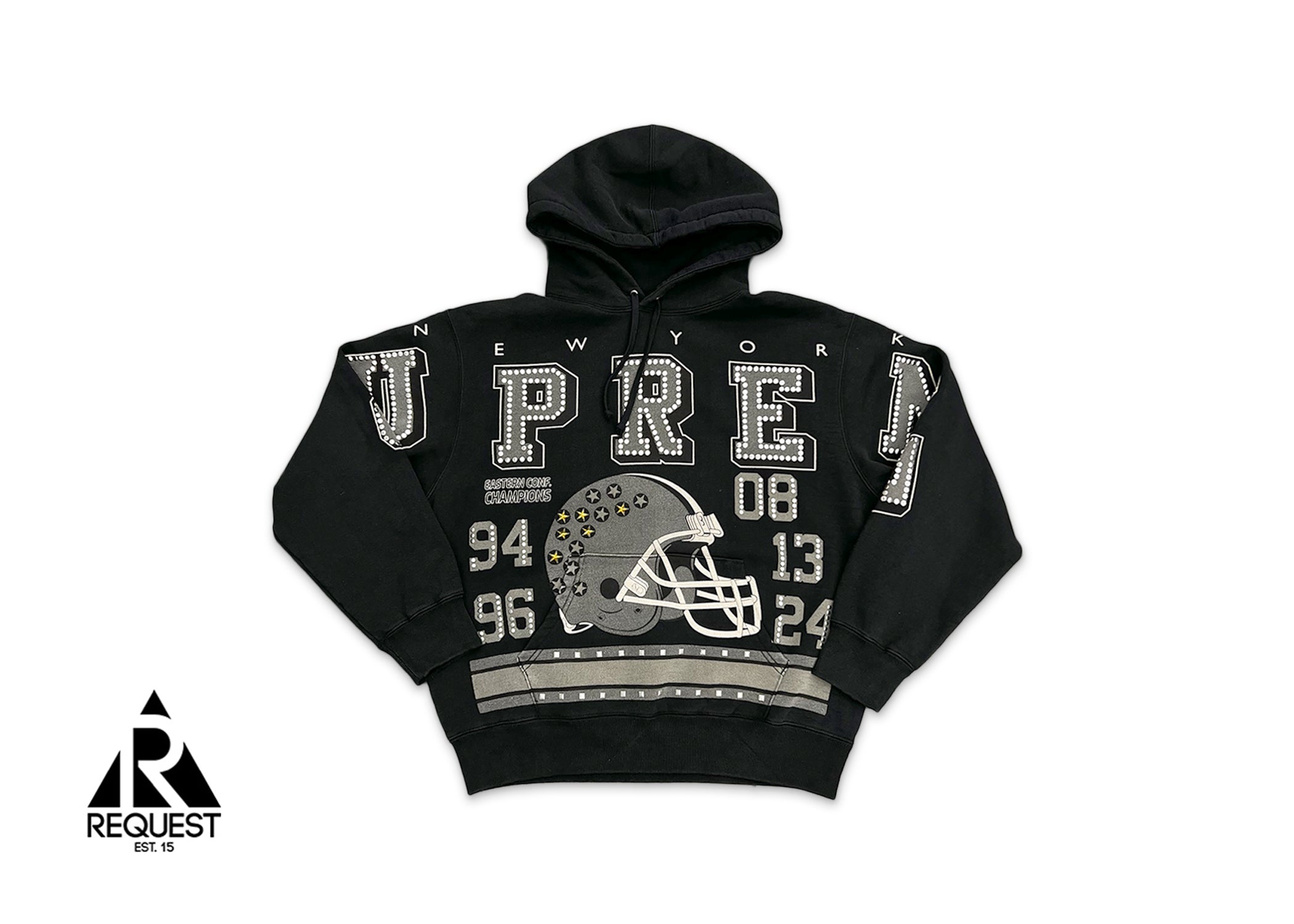 Supreme, Champions Studded Hooded Sweatshirt "Black"