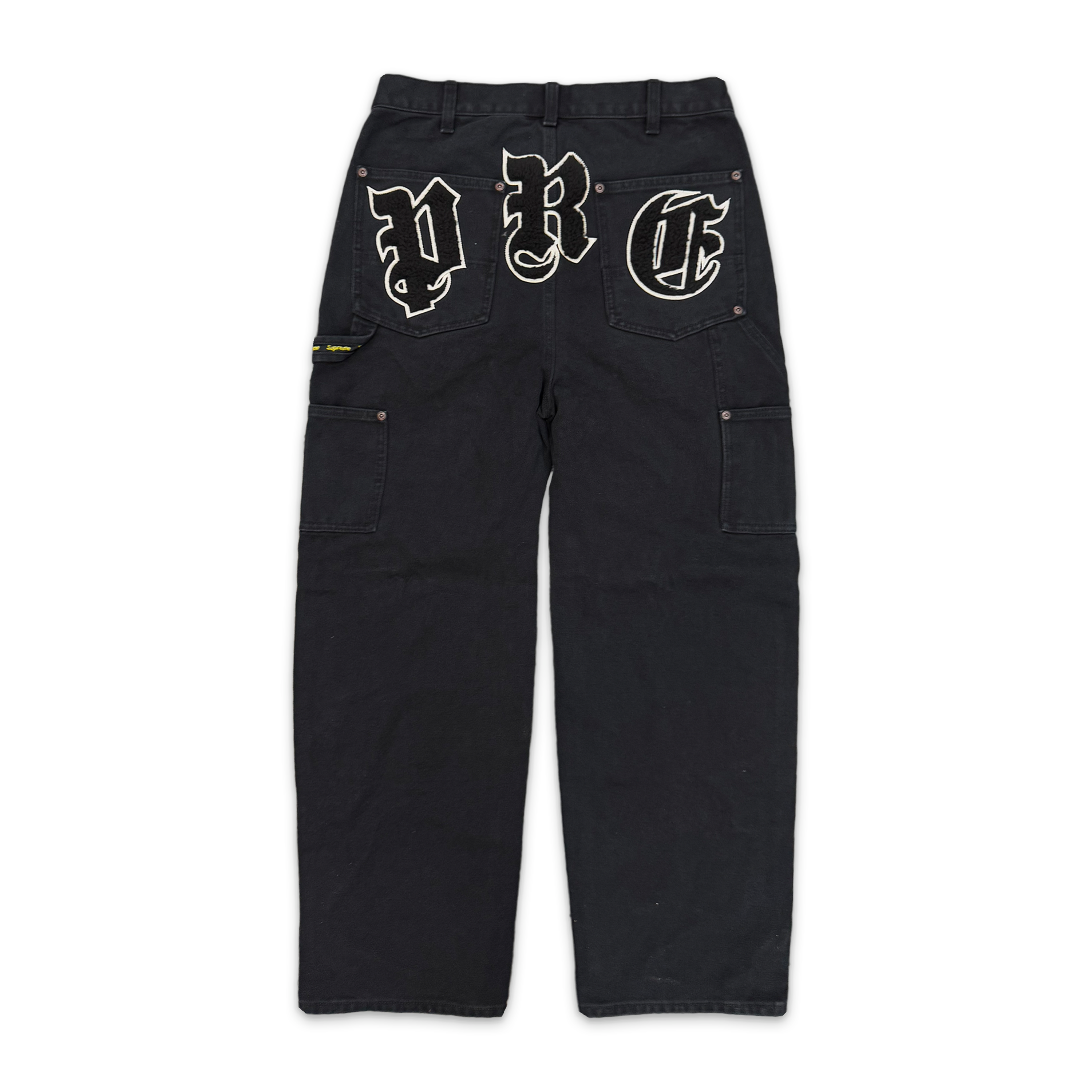 Supreme, Old English Canvas Double Knee Painter Pant "Black"