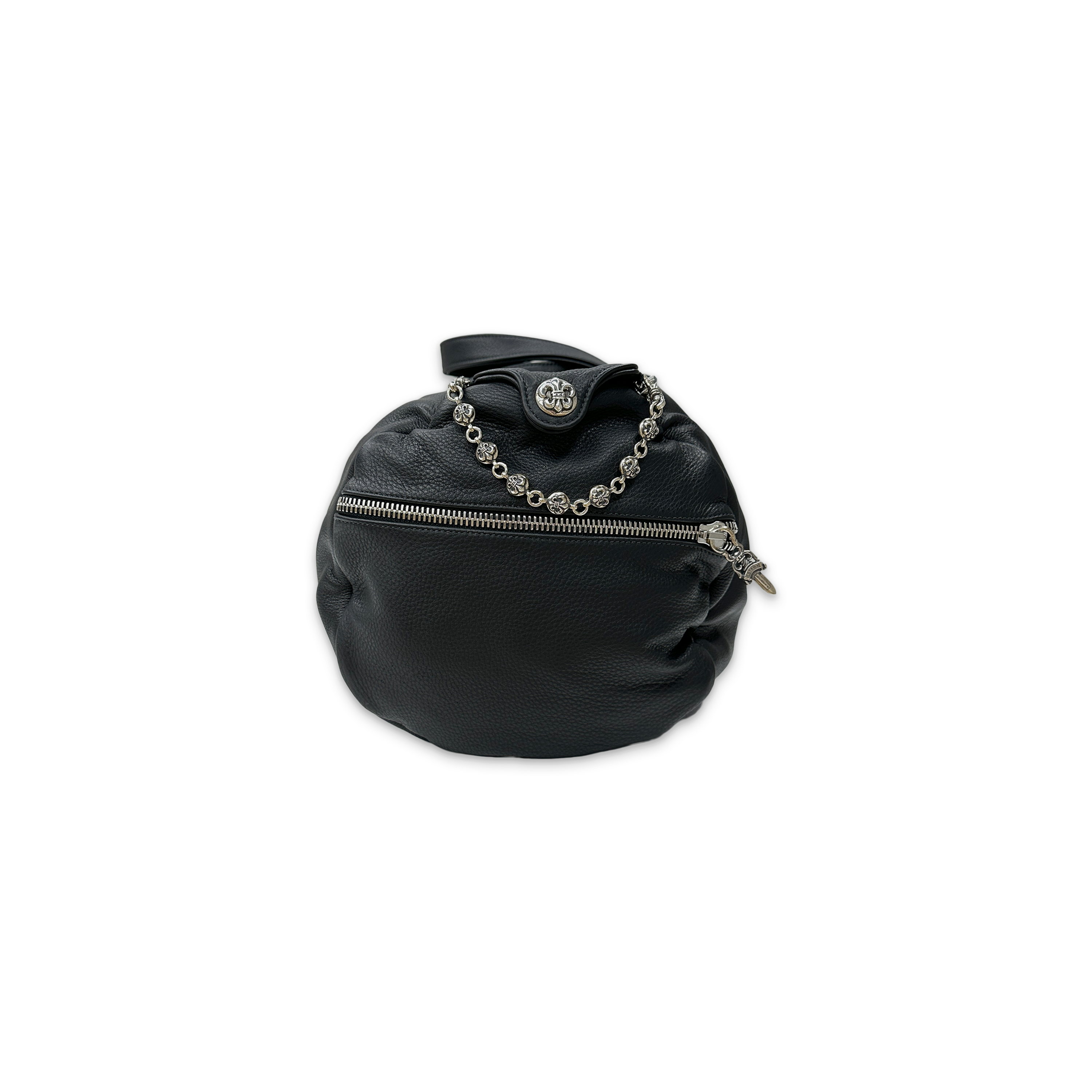 Le Fleur Leather Duffle Bag "Black"