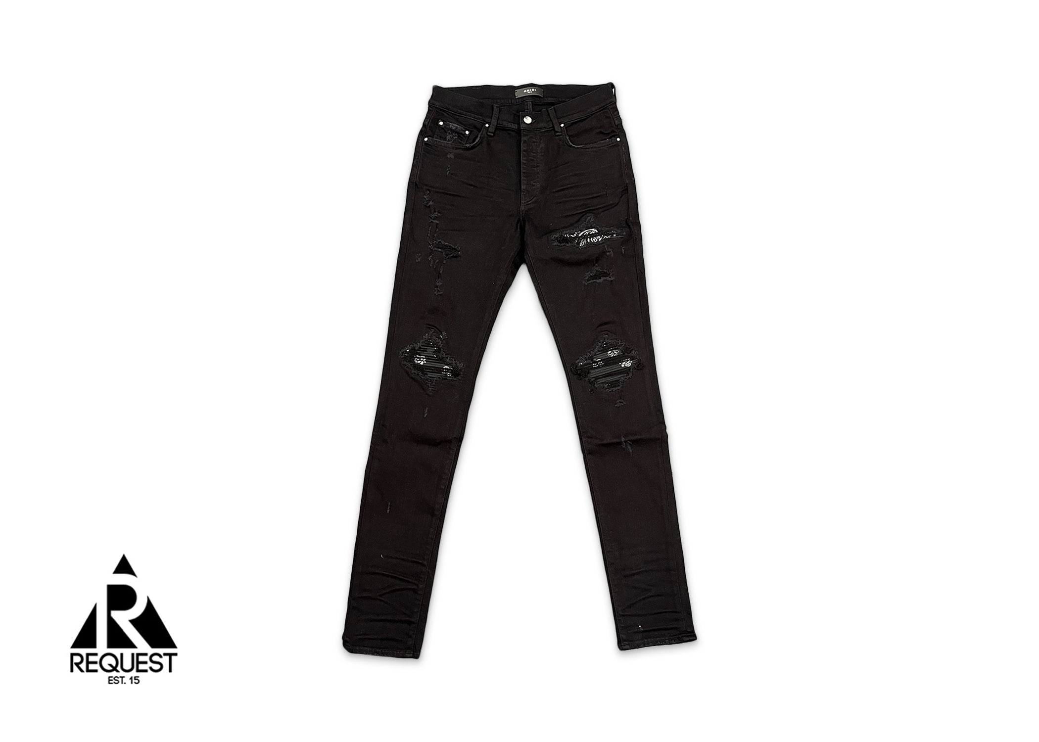 Amiri MX1 Black Bandana Denim "Black"